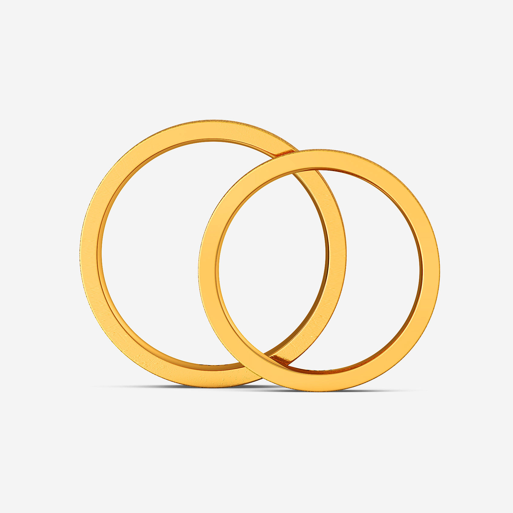 Parallel Gleam Gold Couple Rings alternate view 2