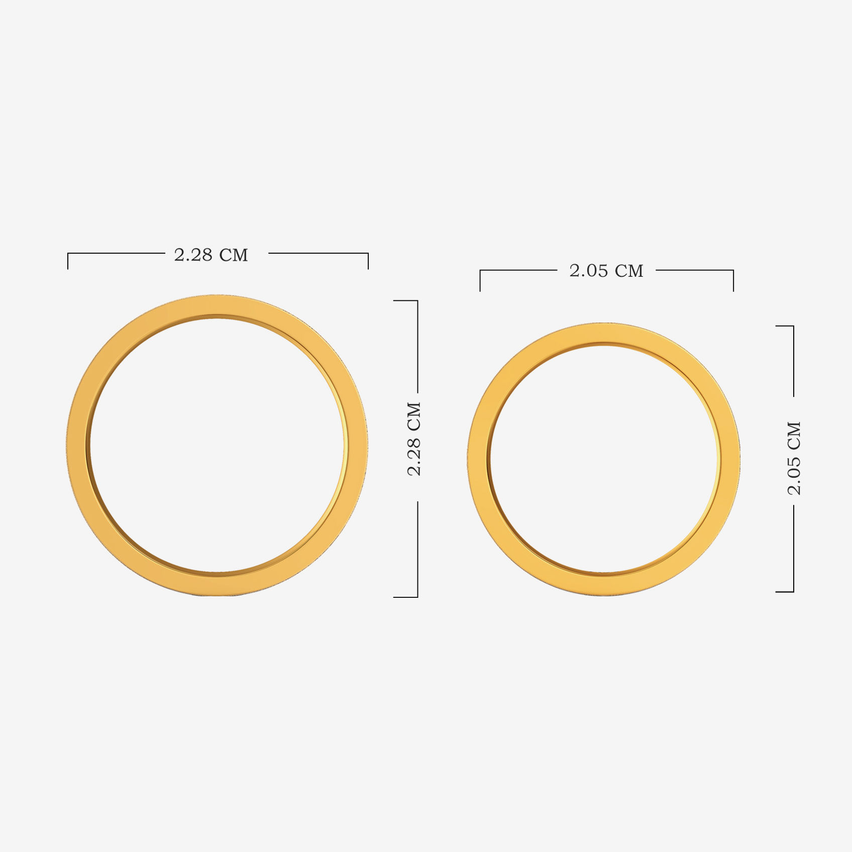 Parallel Gleam Gold Couple Rings alternate view 3