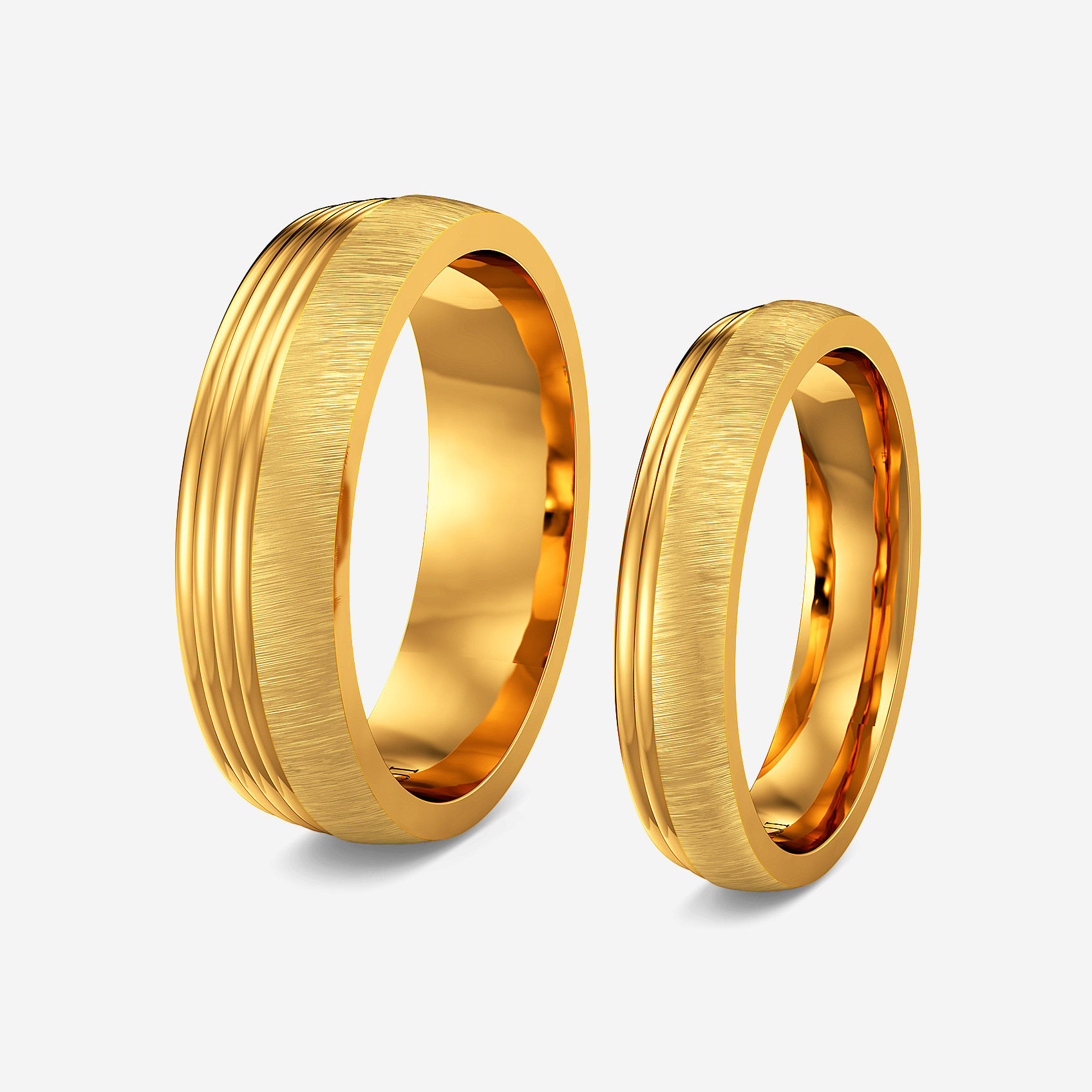 Twin Aura Gold Couple Rings alternate view 1