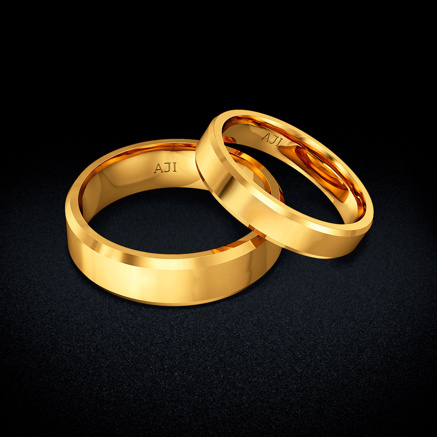 Timeless Duo Gold Couple Rings image
