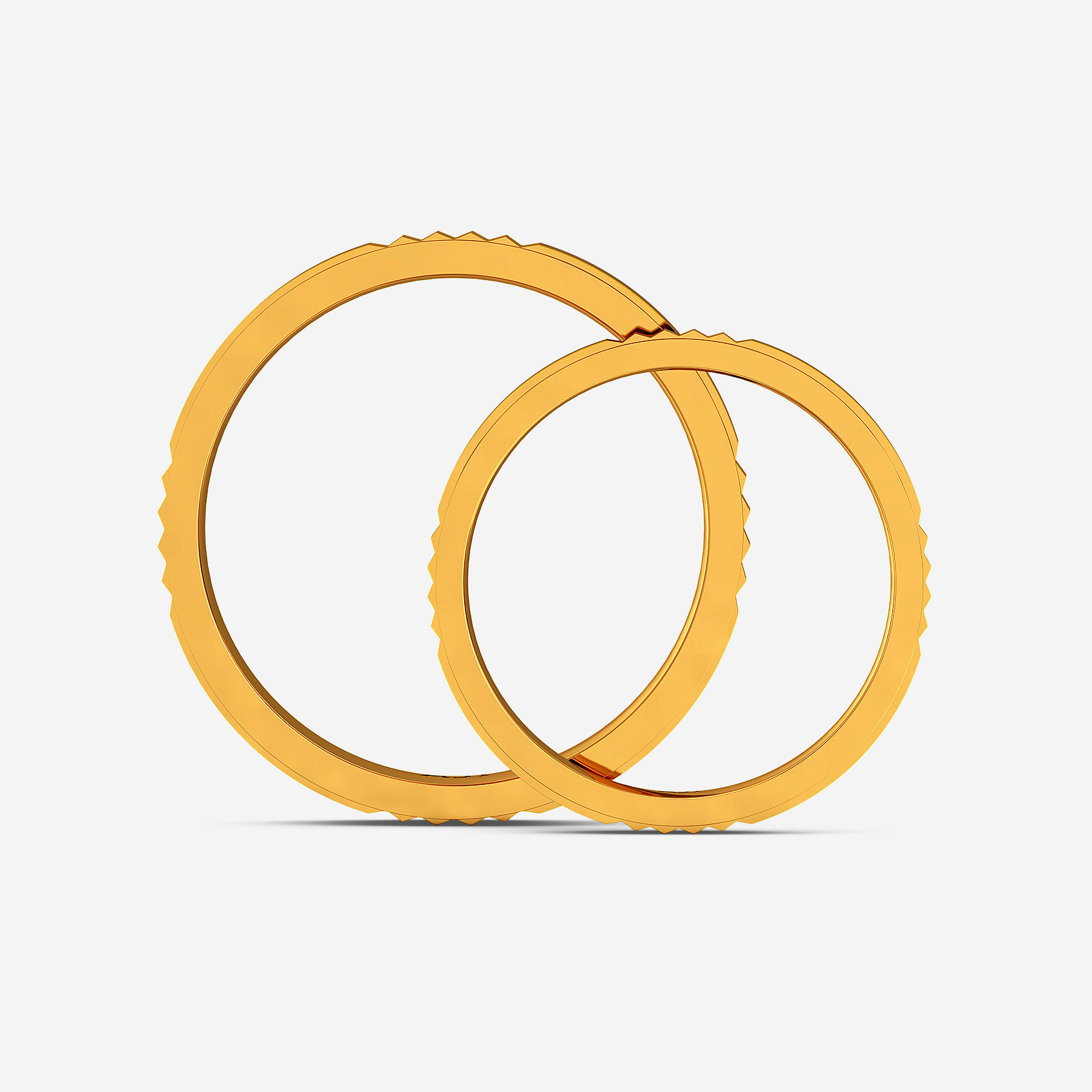 Linear Bond Gold Couple Bands alternate view 2