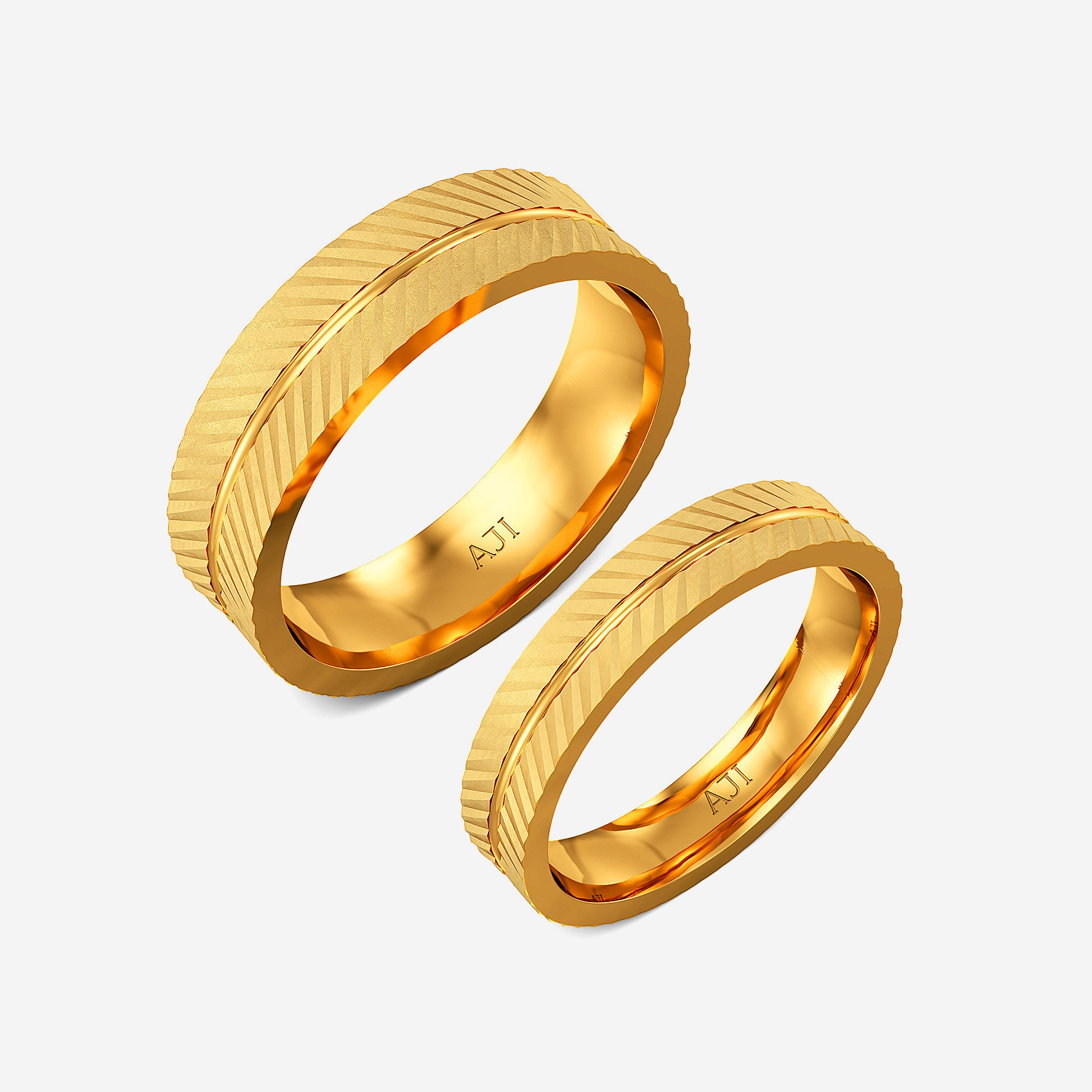 Meadow Pair Gold Couple Rings