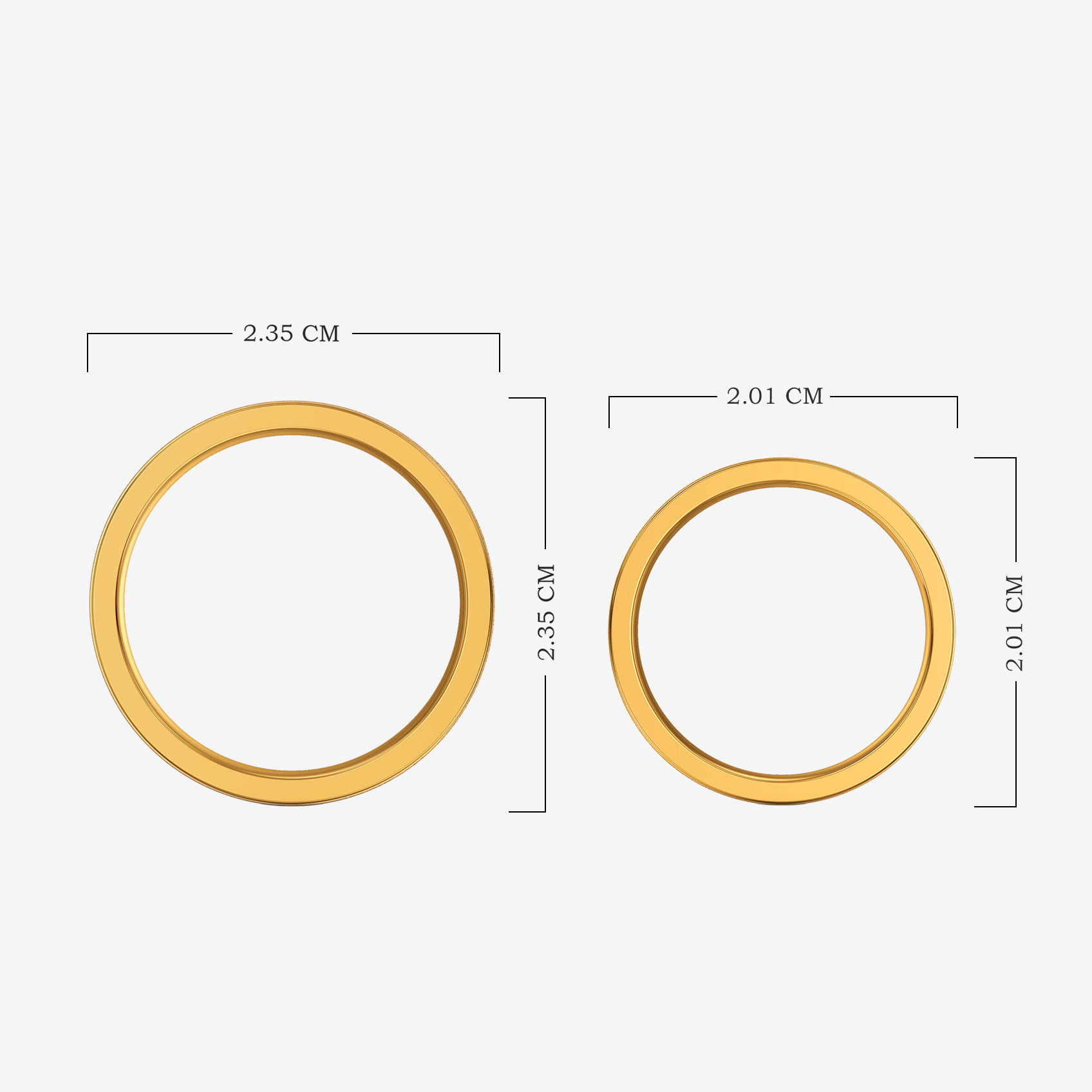 Patterned Bond Gold Couple Rings alternate view 3