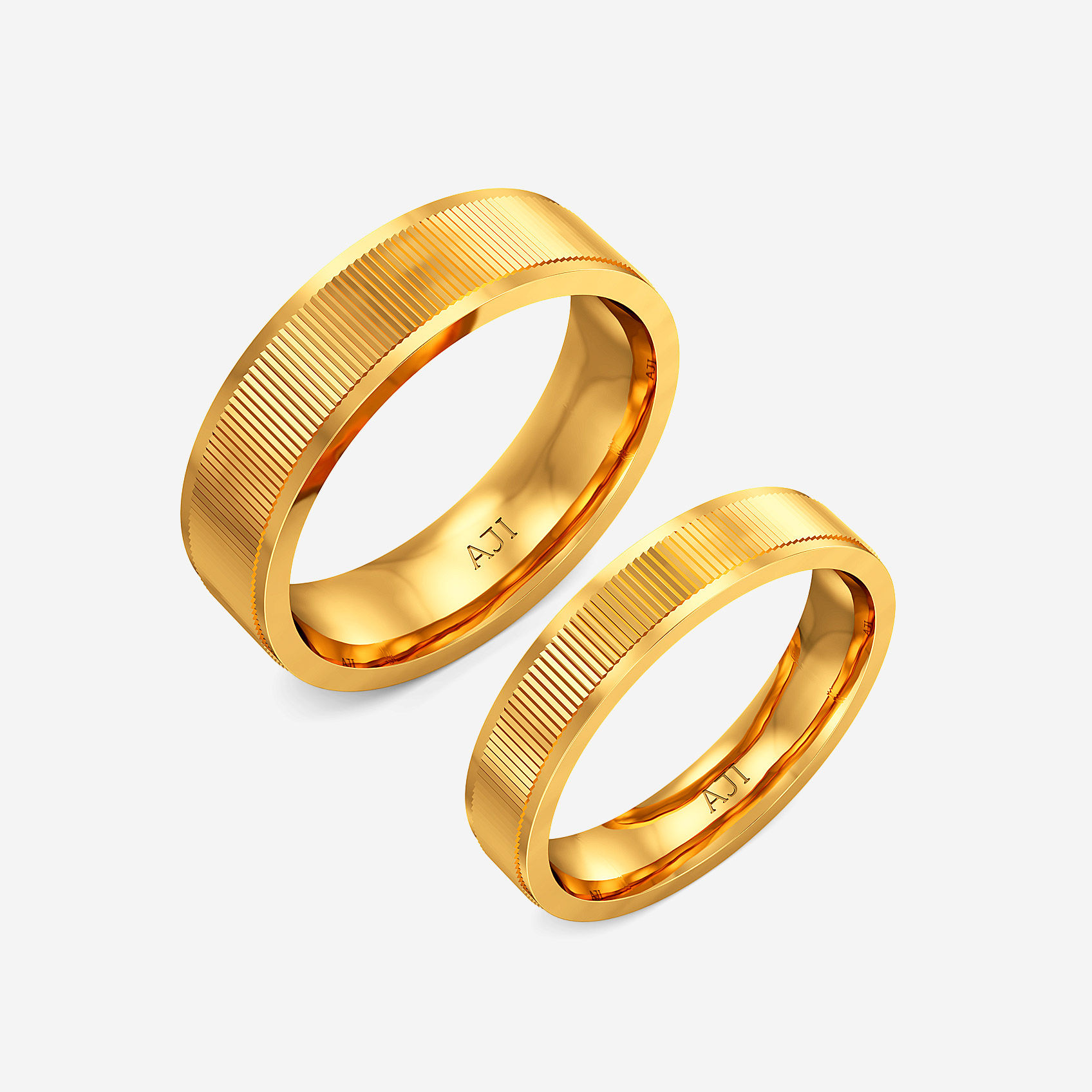 Harmony Lines Gold Couple Rings