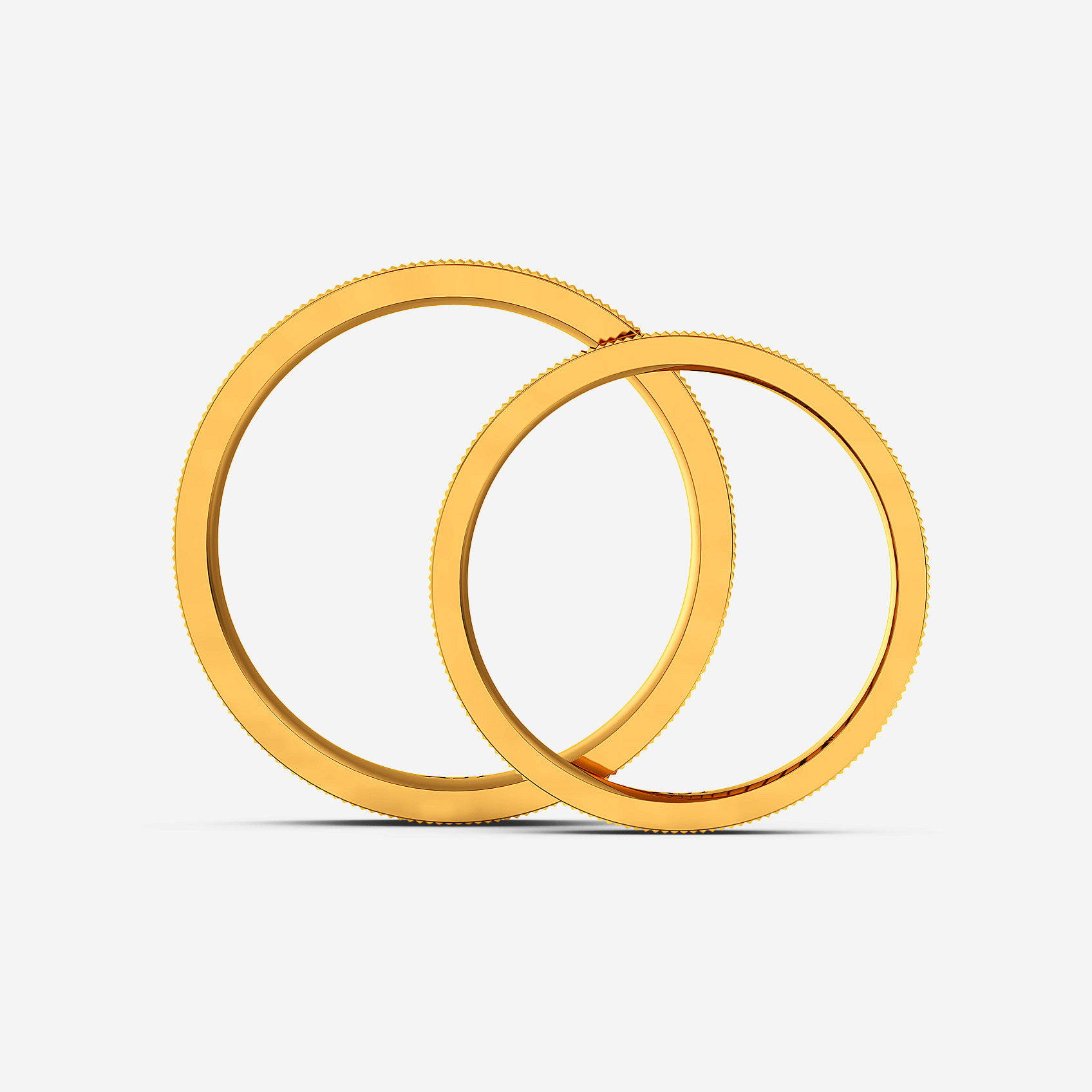 Harmony Lines Gold Couple Rings alternate view 2