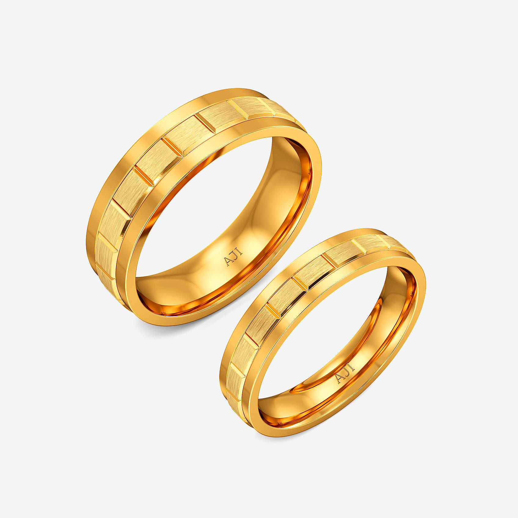 Sharp Glow Gold Couple Rings