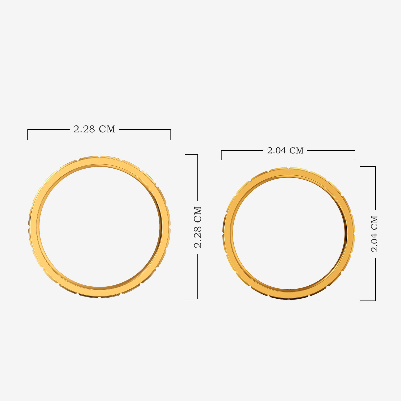 Sharp Glow Gold Couple Rings alternate view 3