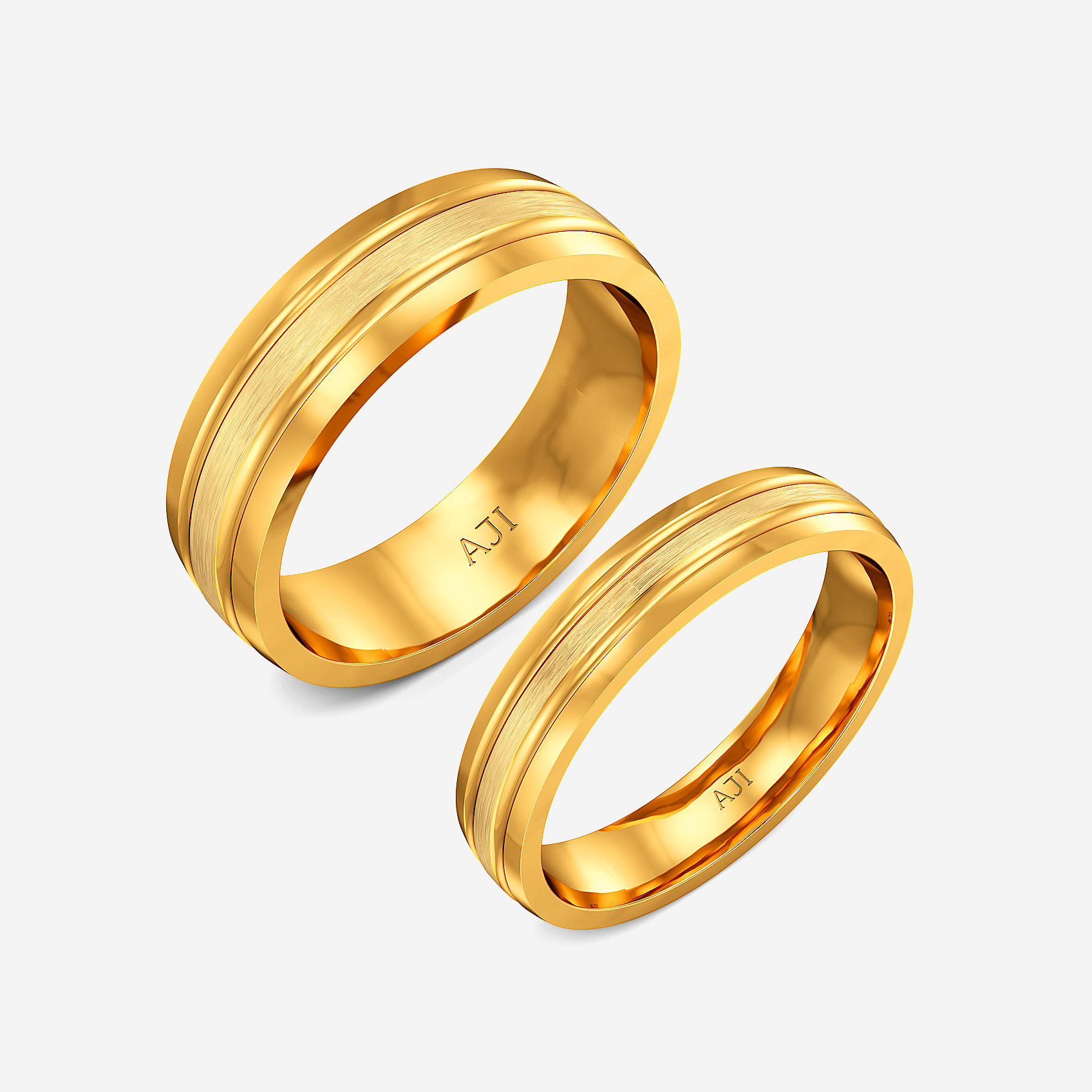 Crafted Glow Gold Couple Rings