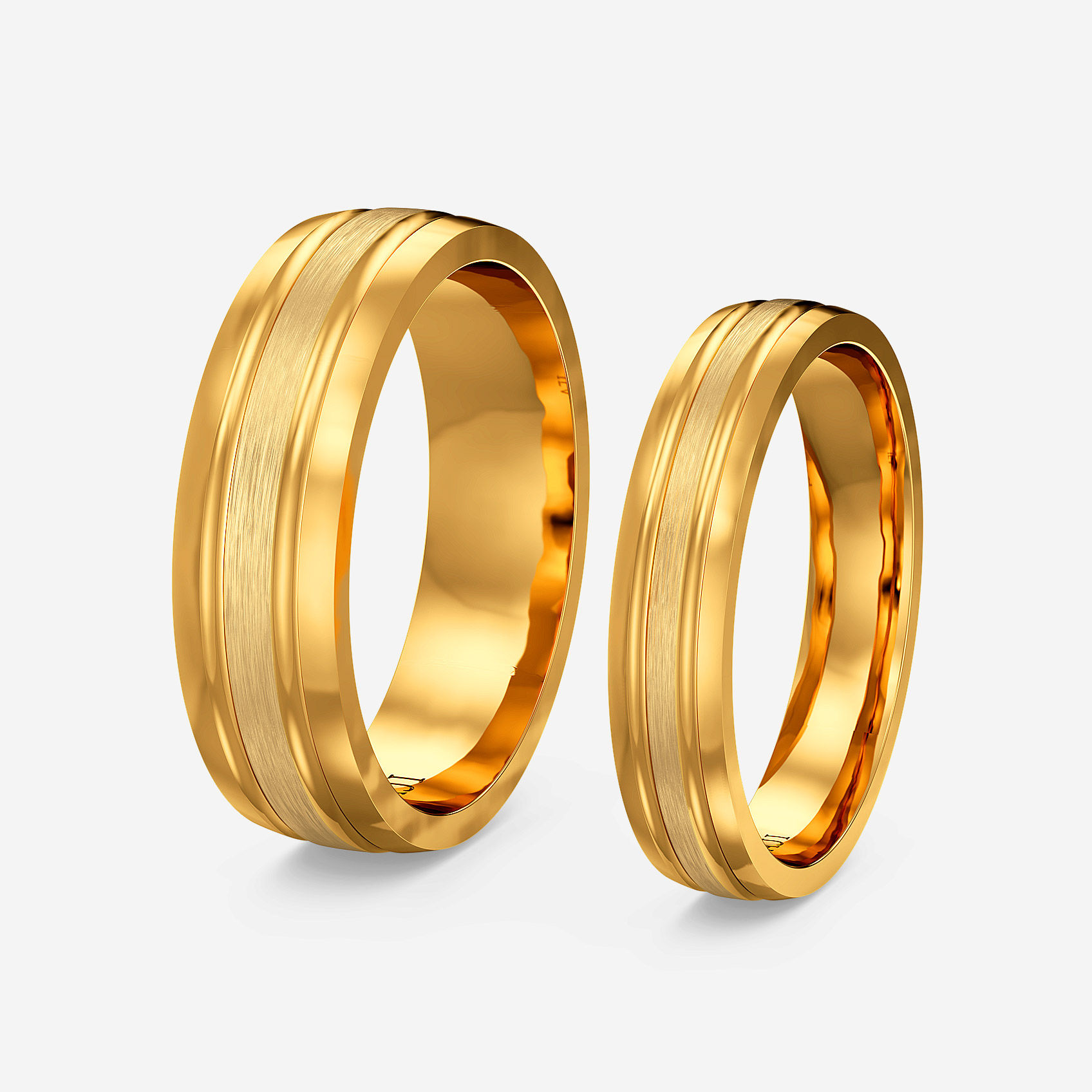 Crafted Glow Gold Couple Rings alternate view 1