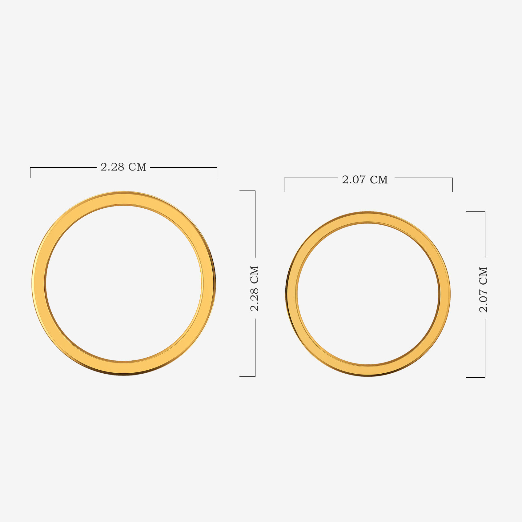 Crafted Glow Gold Couple Rings alternate view 3