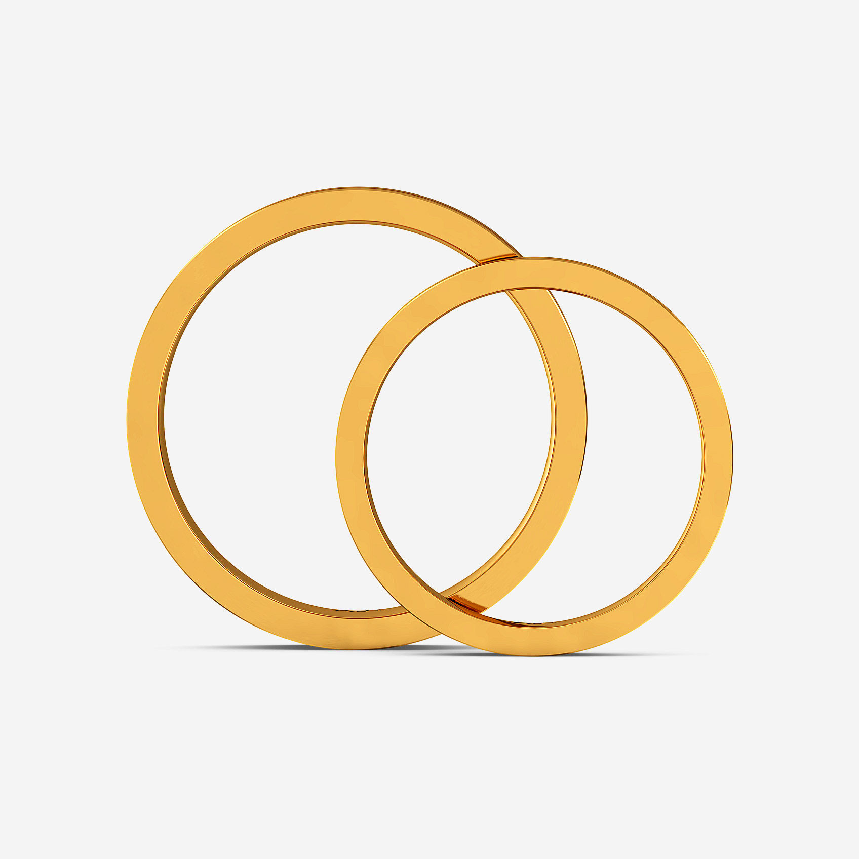 Etched Gleam Gold Couple Rings alternate view 2