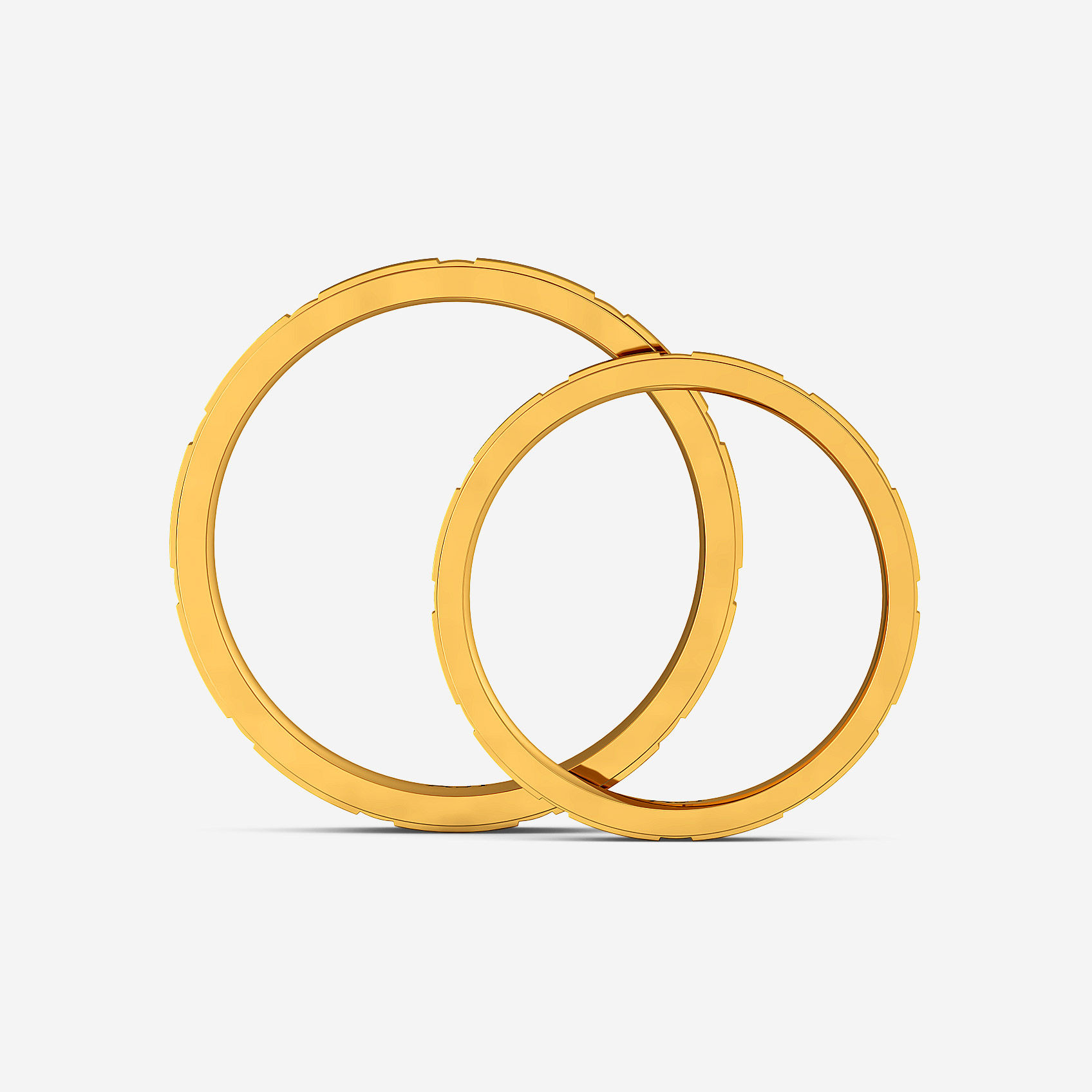 Angular Aura Gold Couple Rings alternate view 2