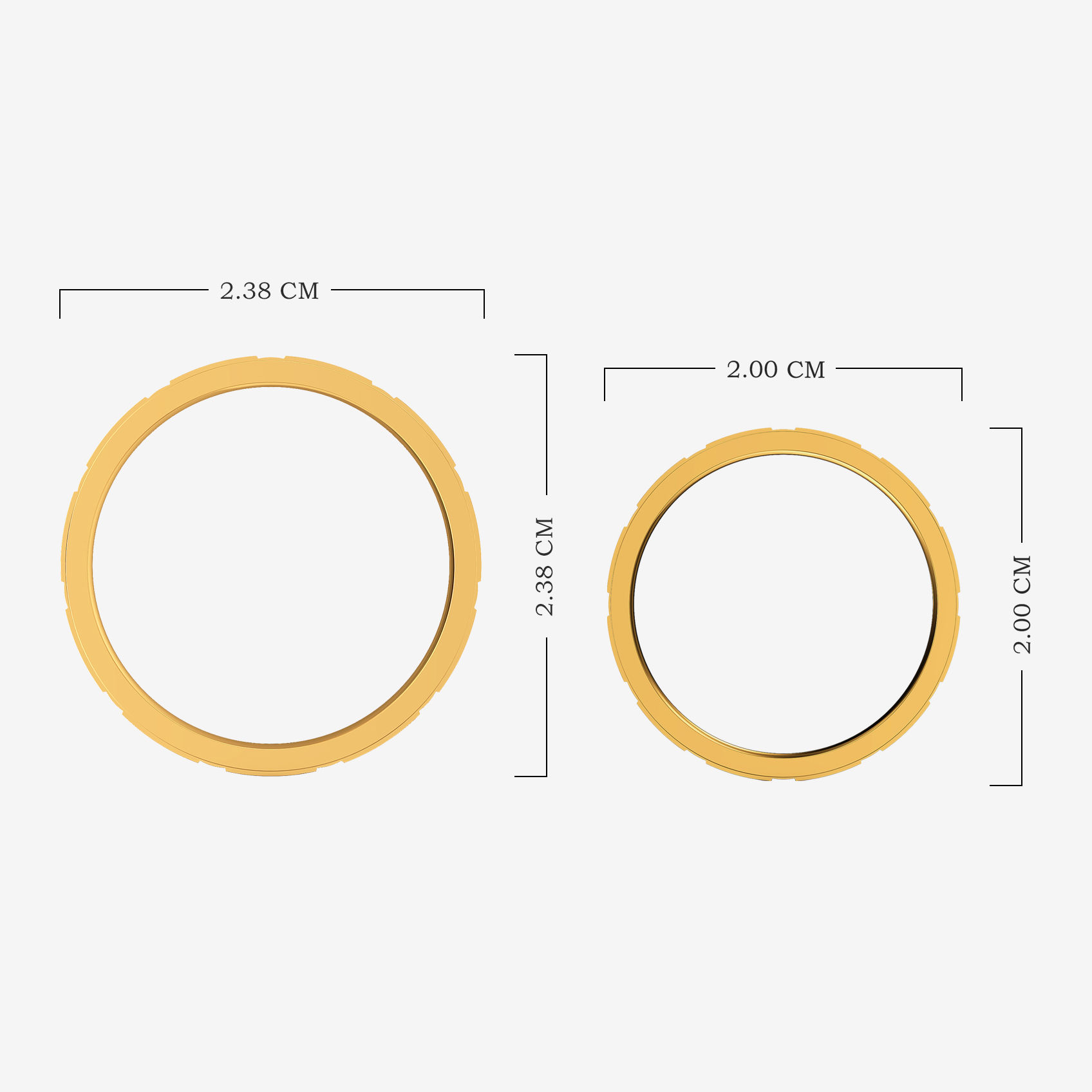 Angular Aura Gold Couple Rings alternate view 3