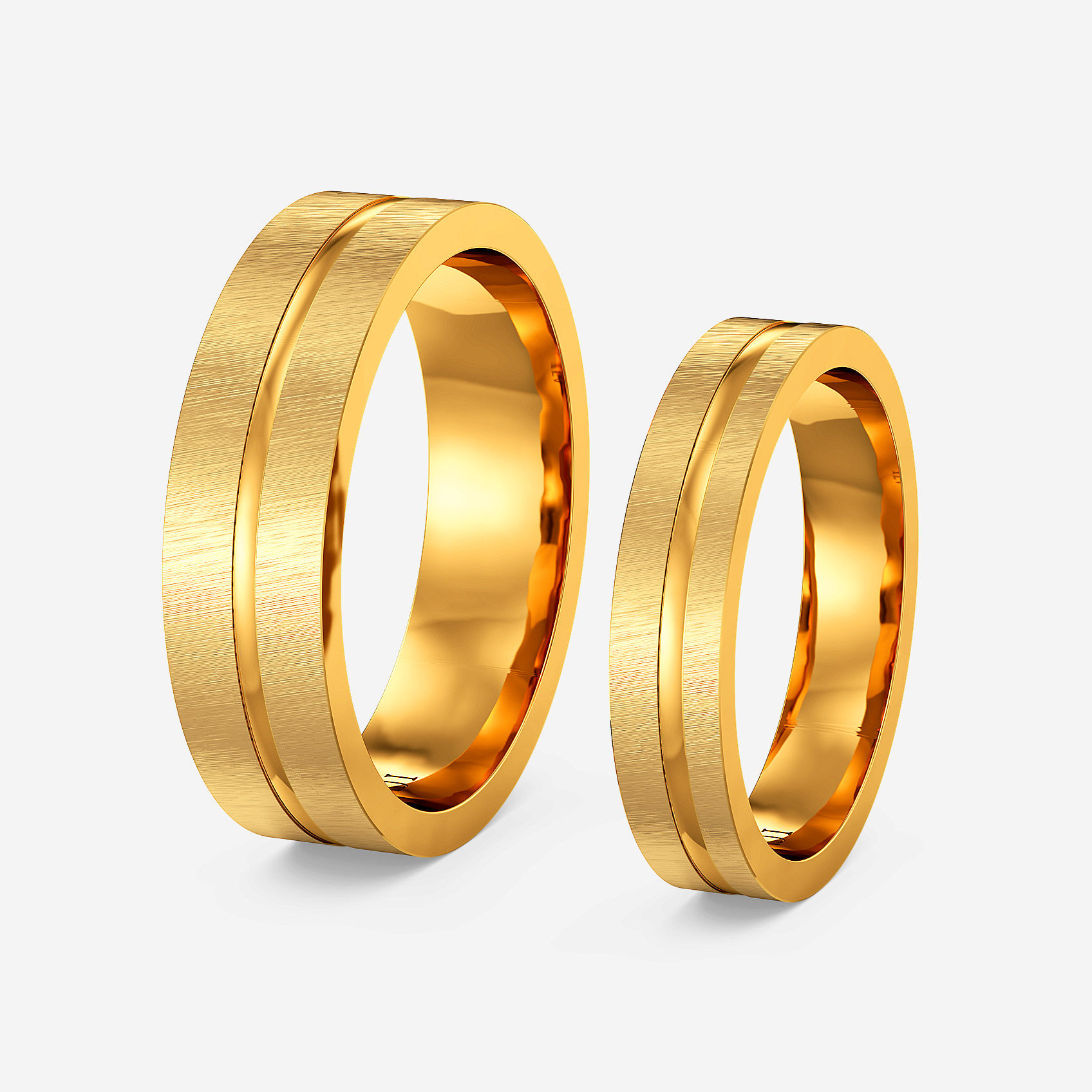 Sculpt Glow Gold Couple Rings alternate view 1