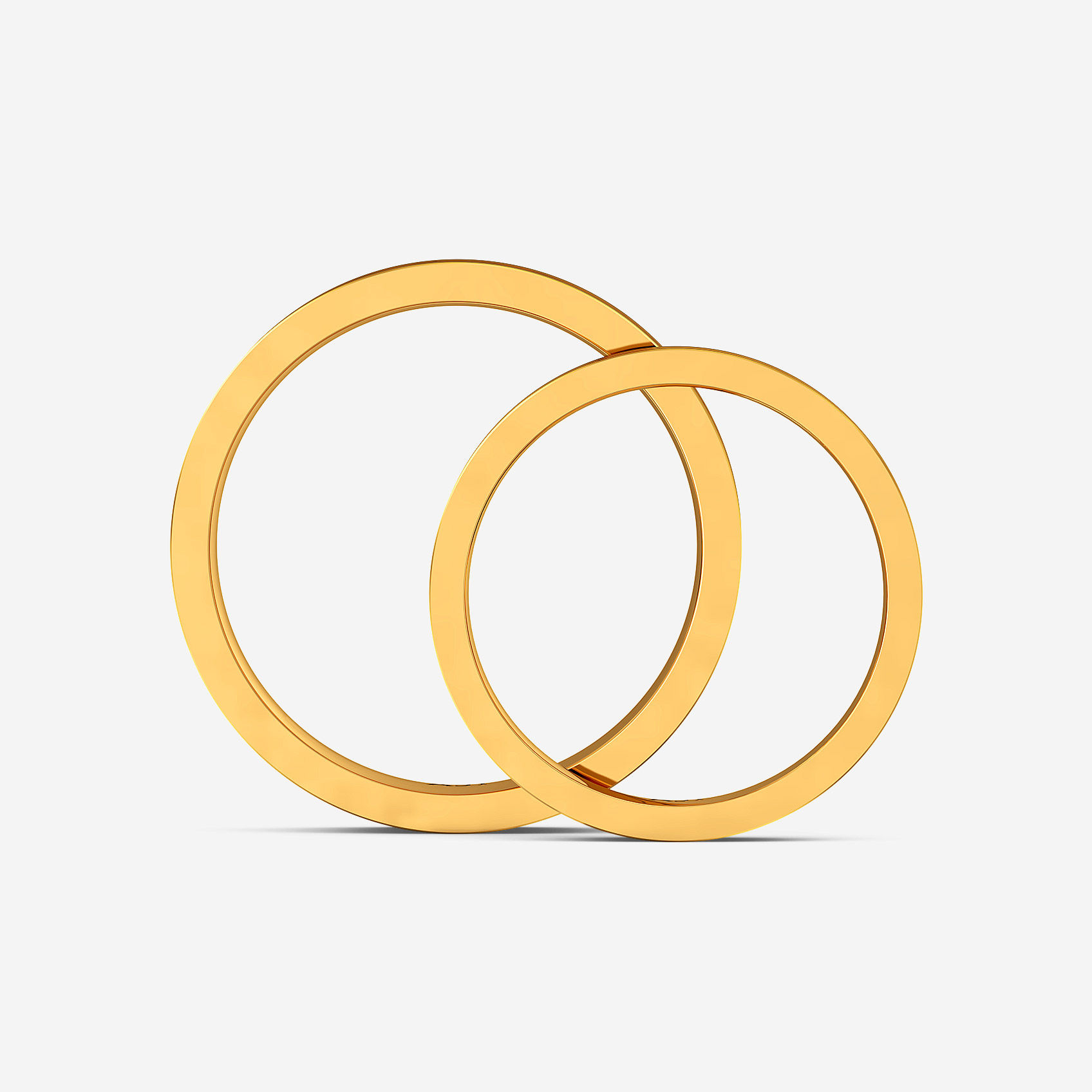Sculpt Glow Gold Couple Rings alternate view 2