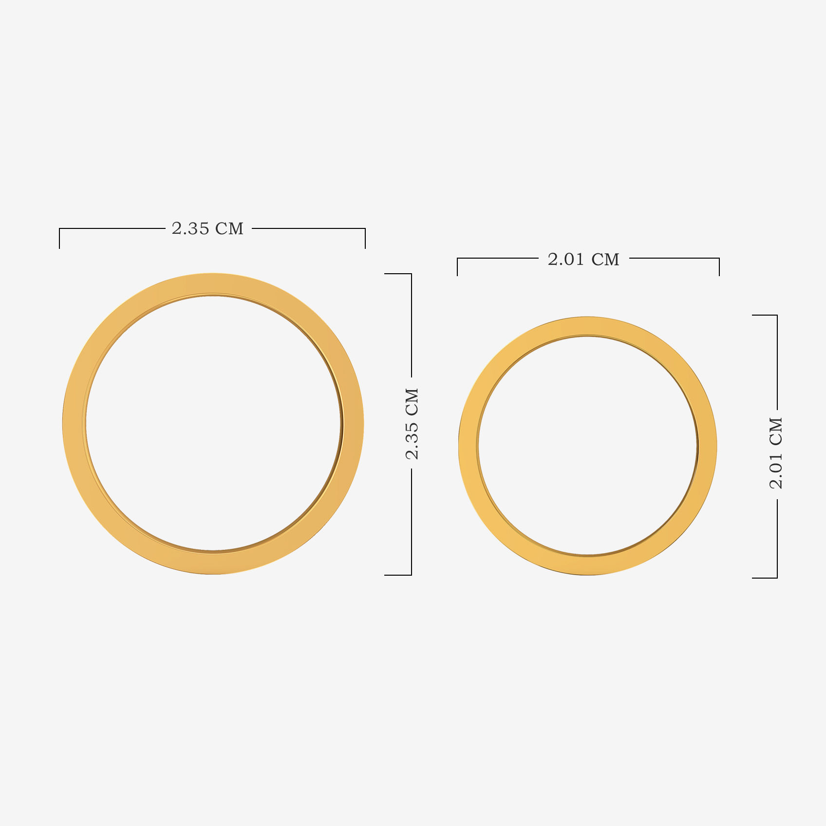 Sculpt Glow Gold Couple Rings alternate view 3