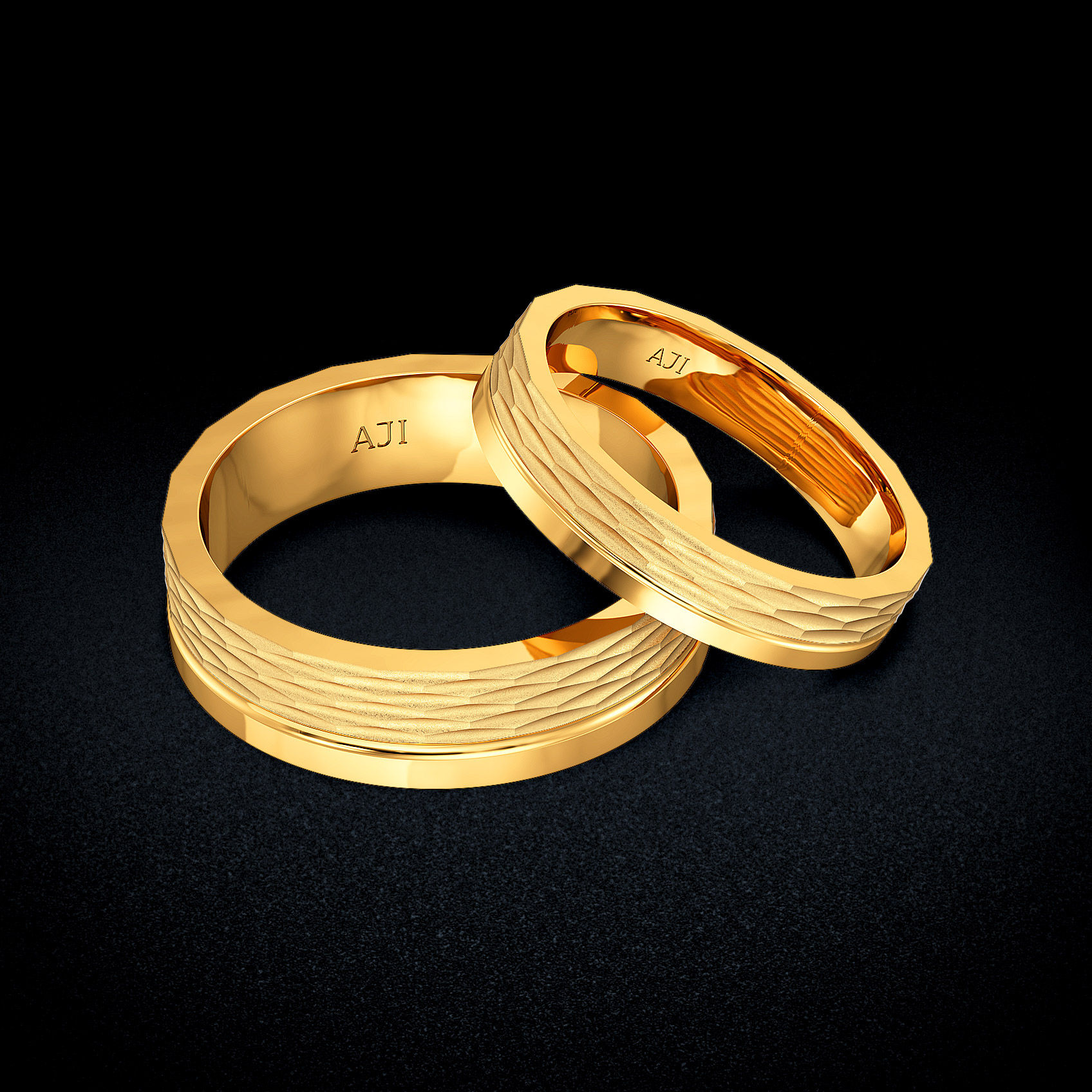 Fusion Gleam Gold Couple Rings image