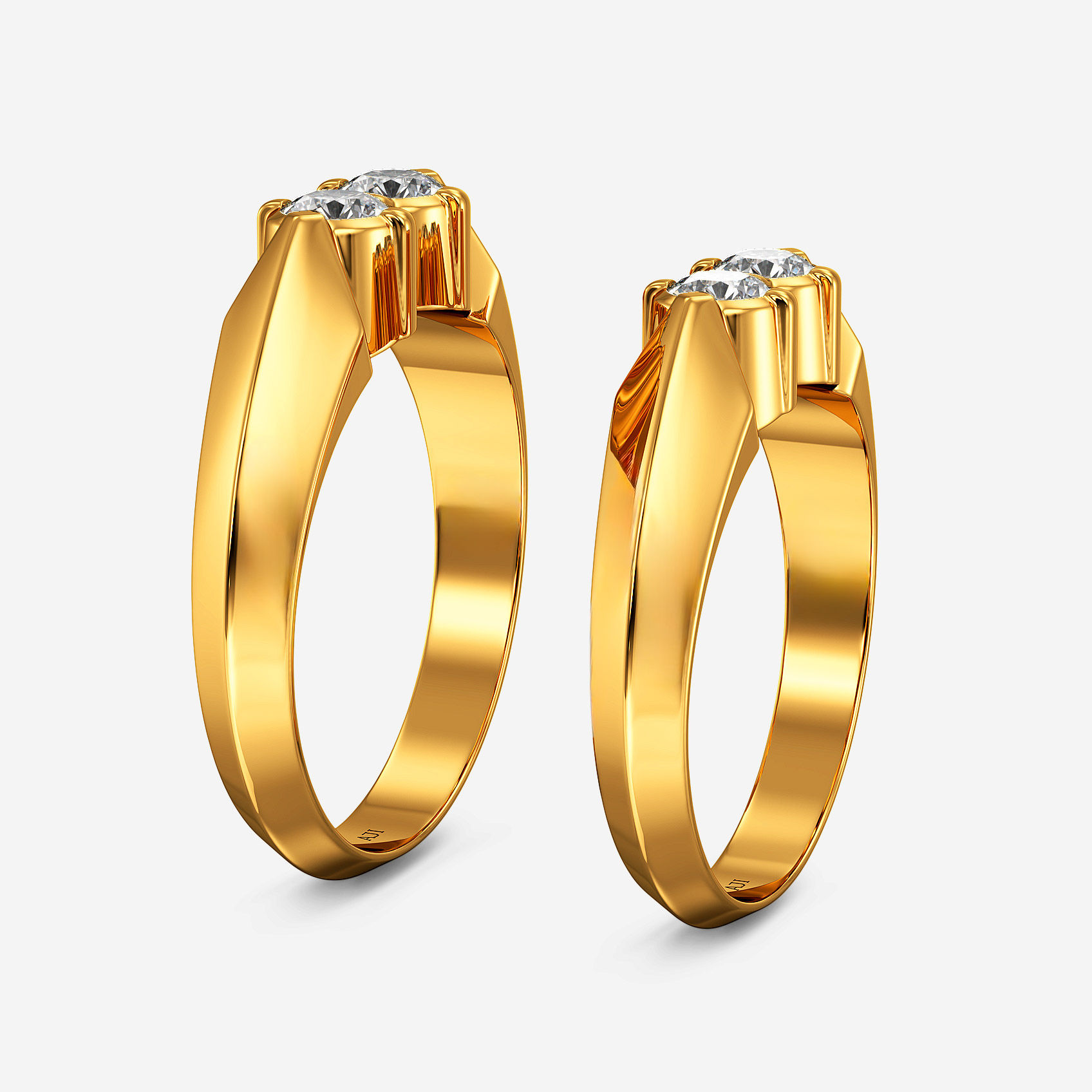 Balanced Spark Gold Couple Rings alternate view 1