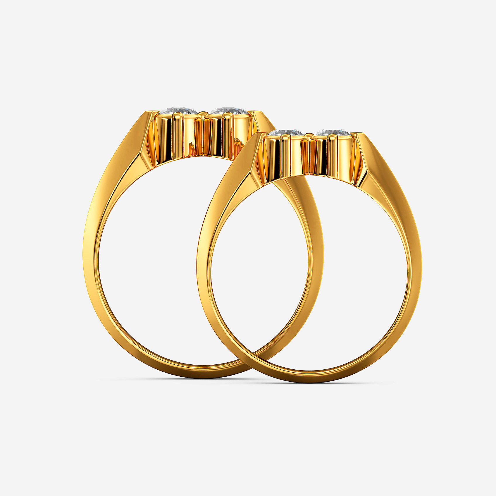 Balanced Spark Gold Couple Rings alternate view 2
