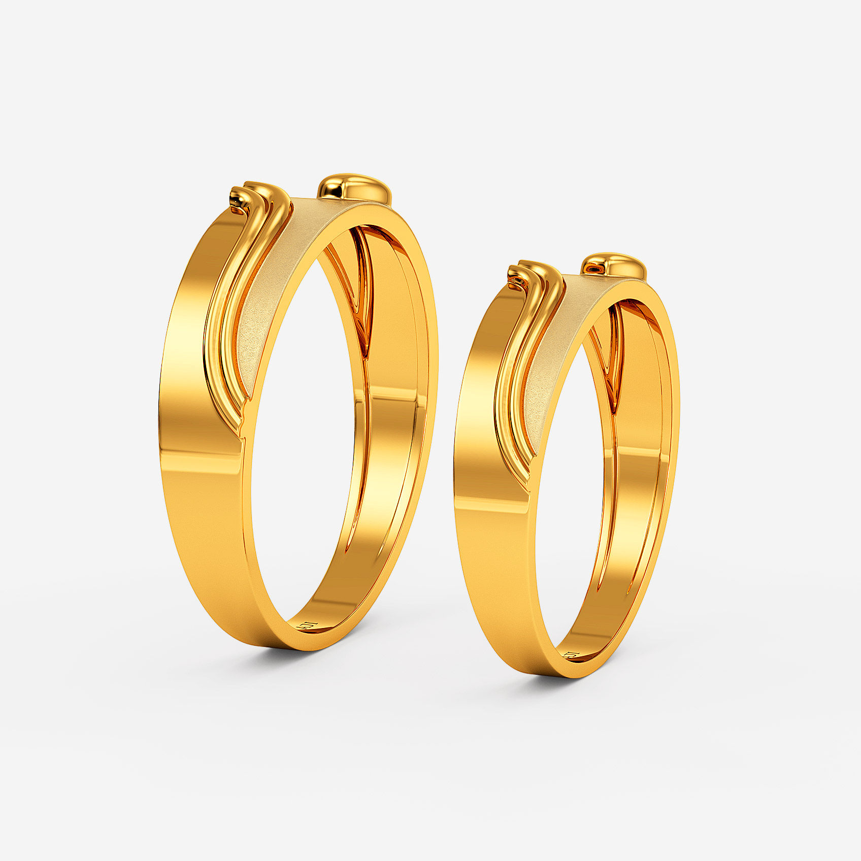 Heart Bloom Gold Couple Rings alternate view 1