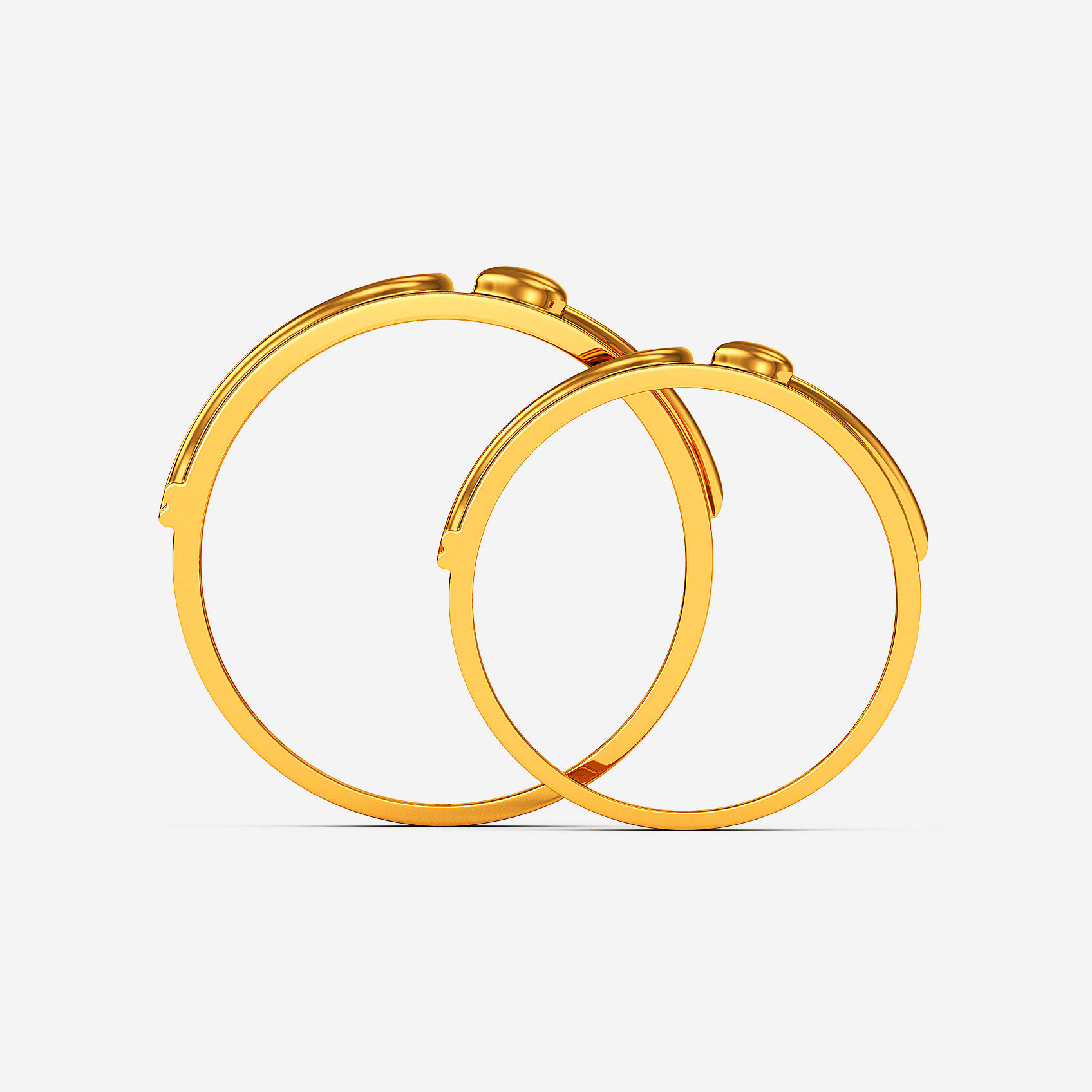Heart Bloom Gold Couple Rings alternate view 2