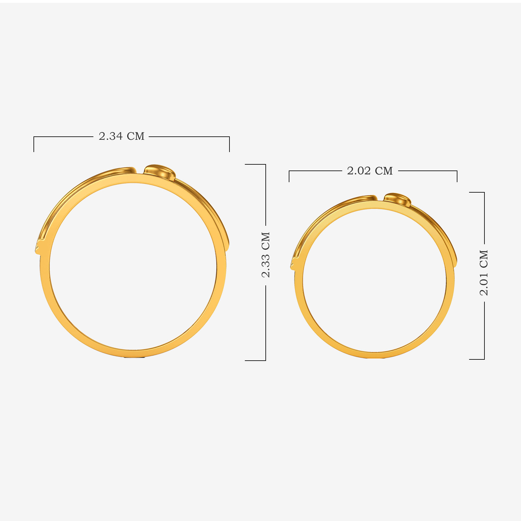 Heart Bloom Gold Couple Rings alternate view 3