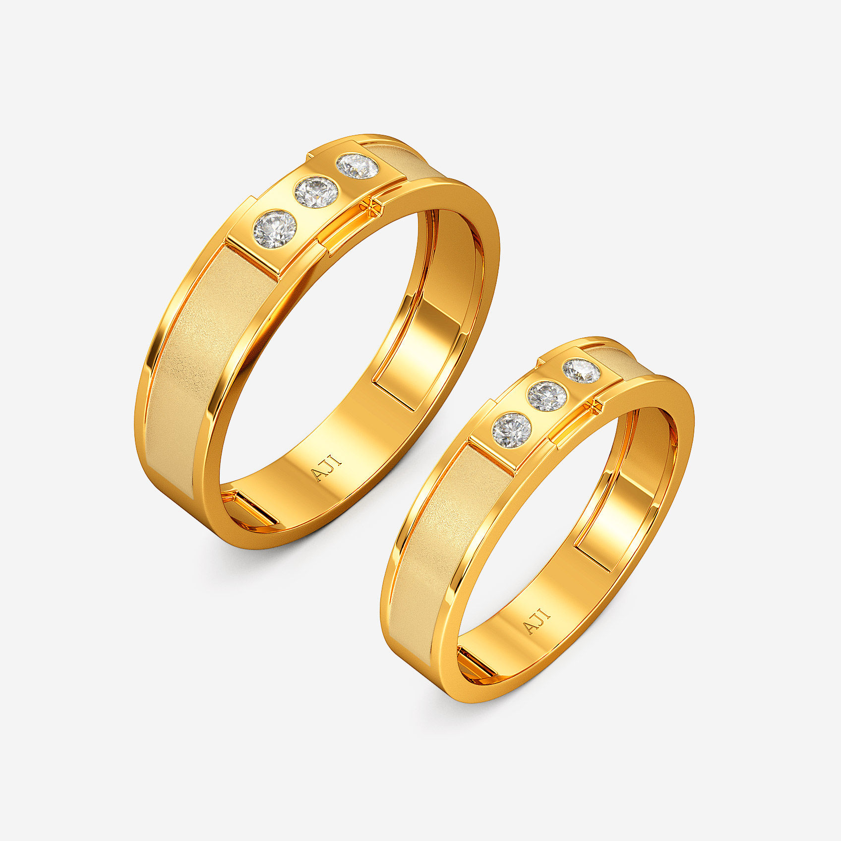 Tri Spark Gold Couple Bands