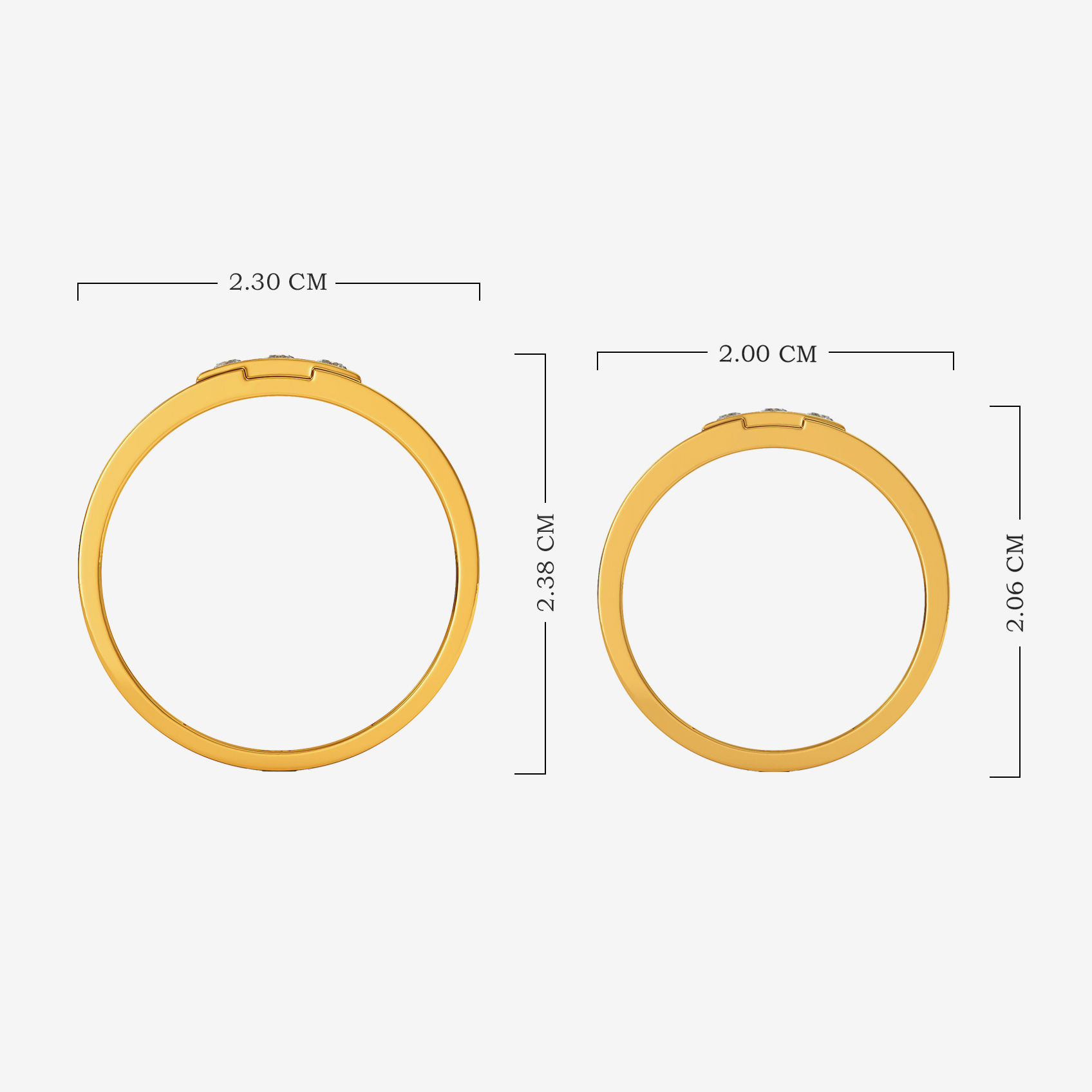 Tri Spark Gold Couple Bands alternate view 3