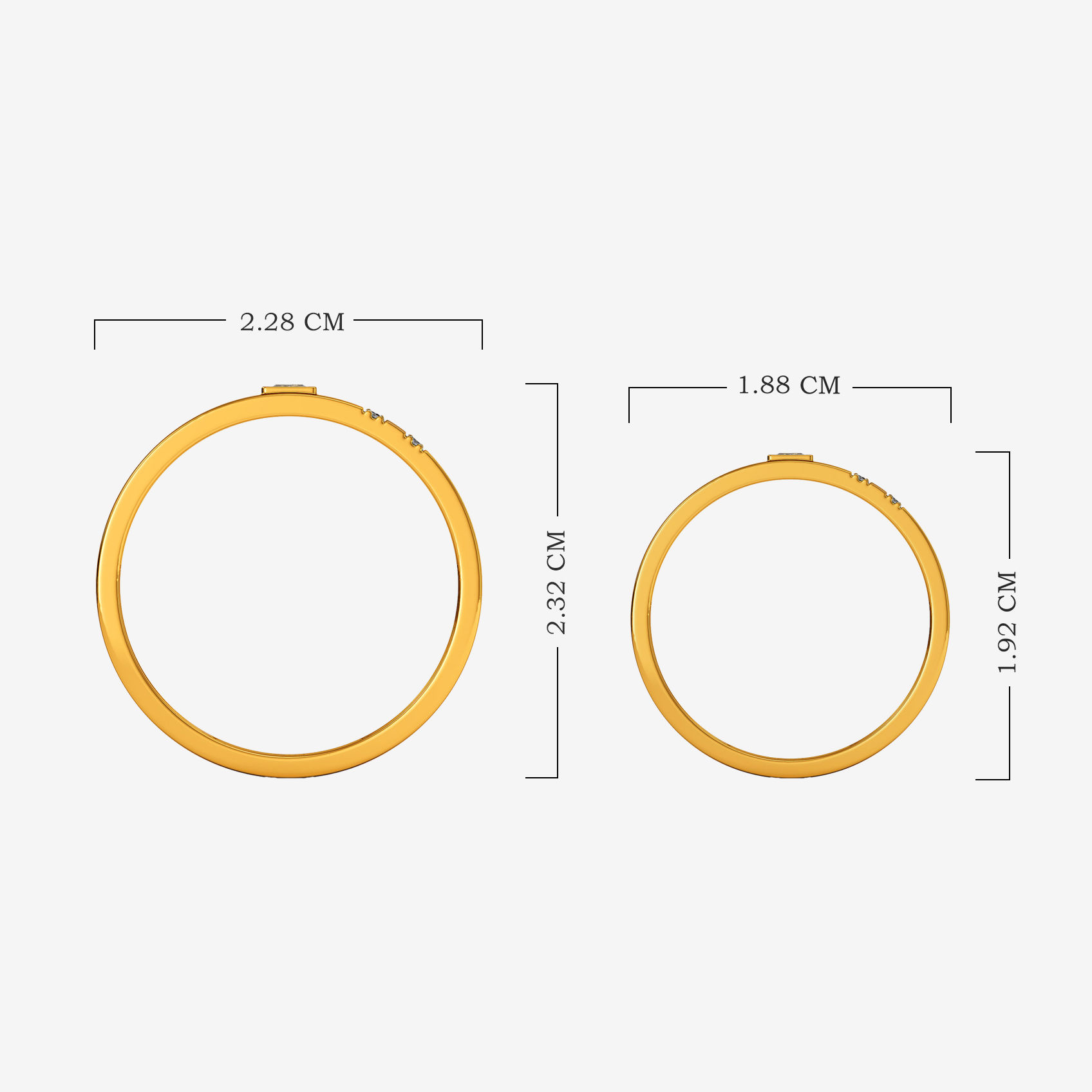 Everlasting Spark Gold Couple Rings alternate view 3