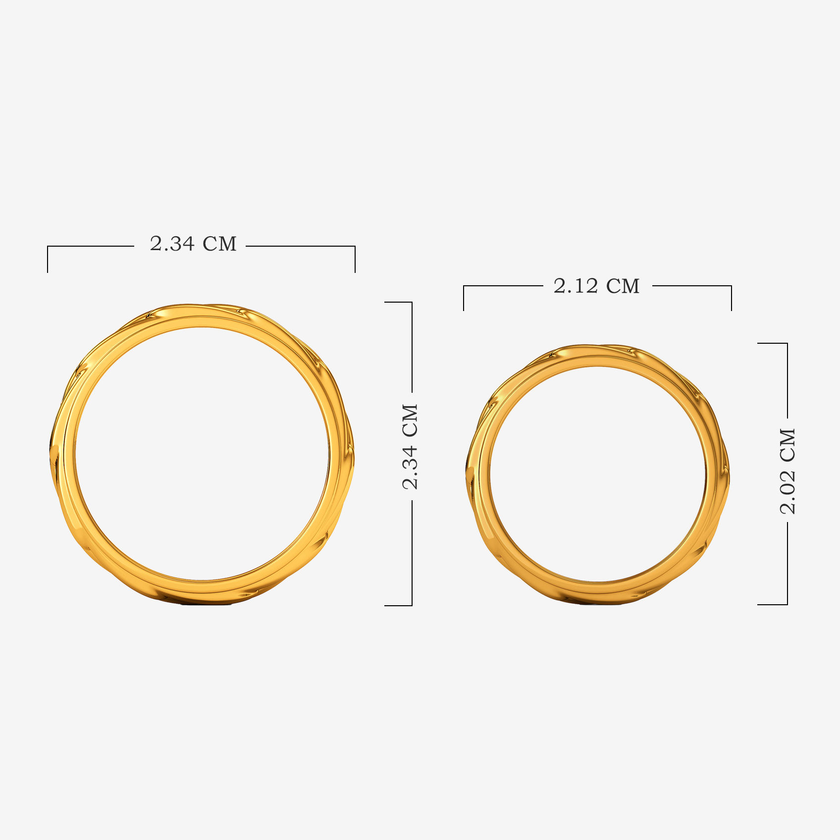 Infinity Weave Gold Couple Rings alternate view 3