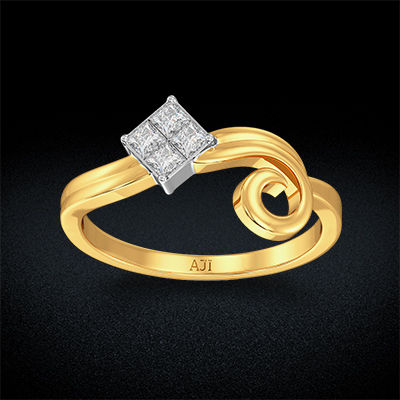 Swirl Box Diamond Ring image