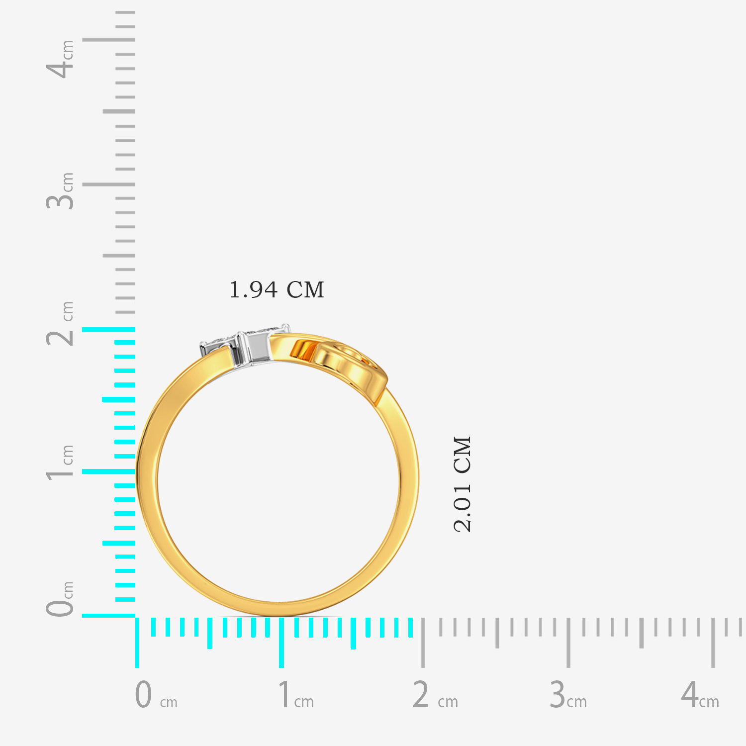Swirl Box Diamond Ring alternate view 3