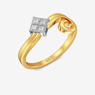Swirl Box Diamond Ring alternate view 1