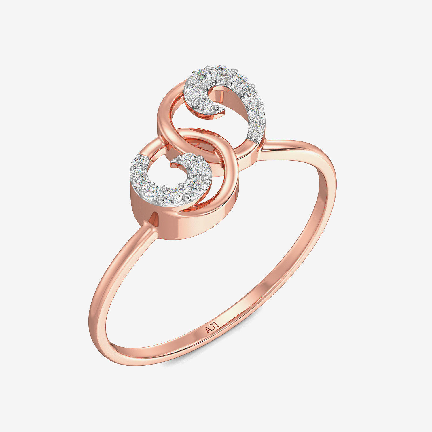 Duo-twirl Stylish Diamond Ring image