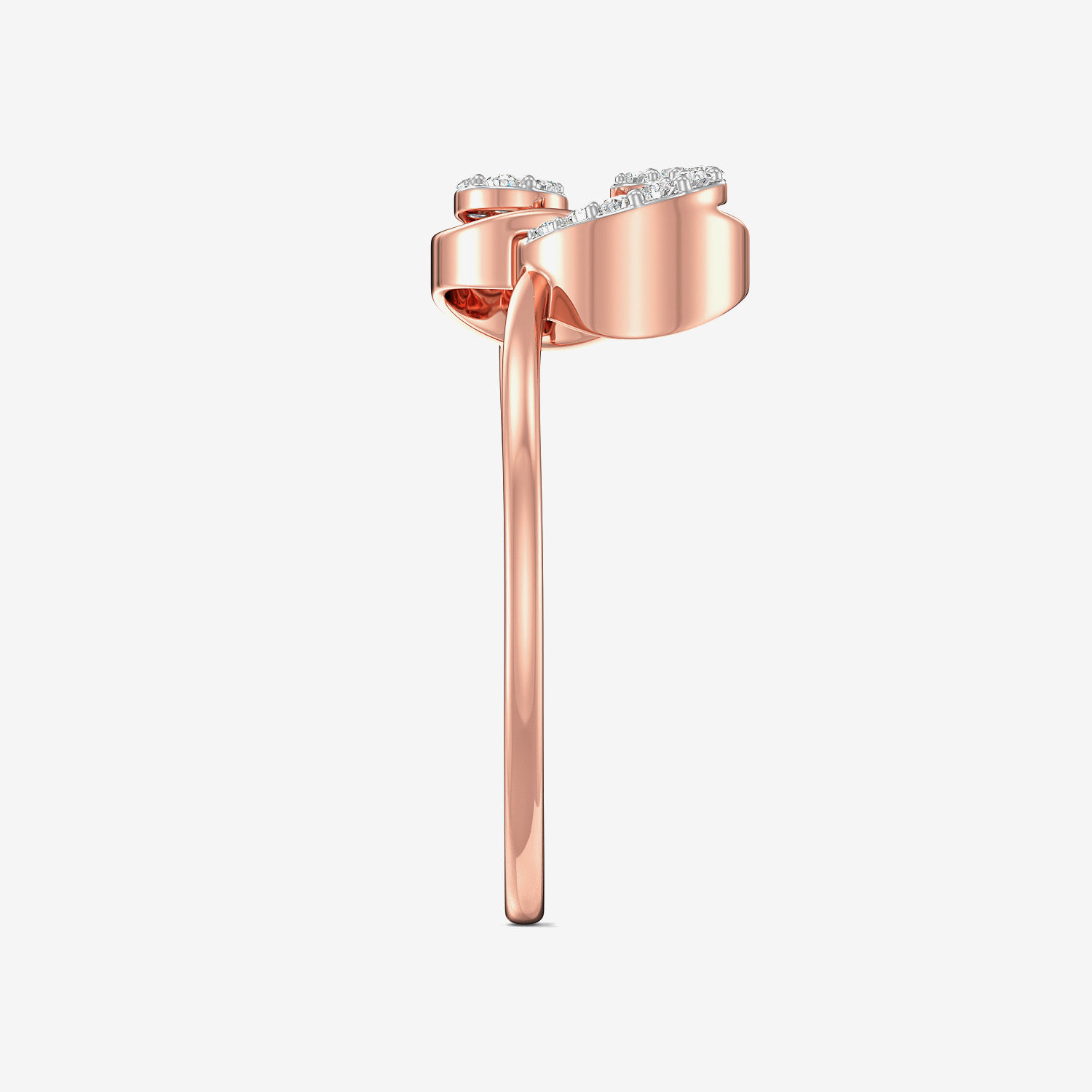 Duo-twirl Stylish Diamond Ring image