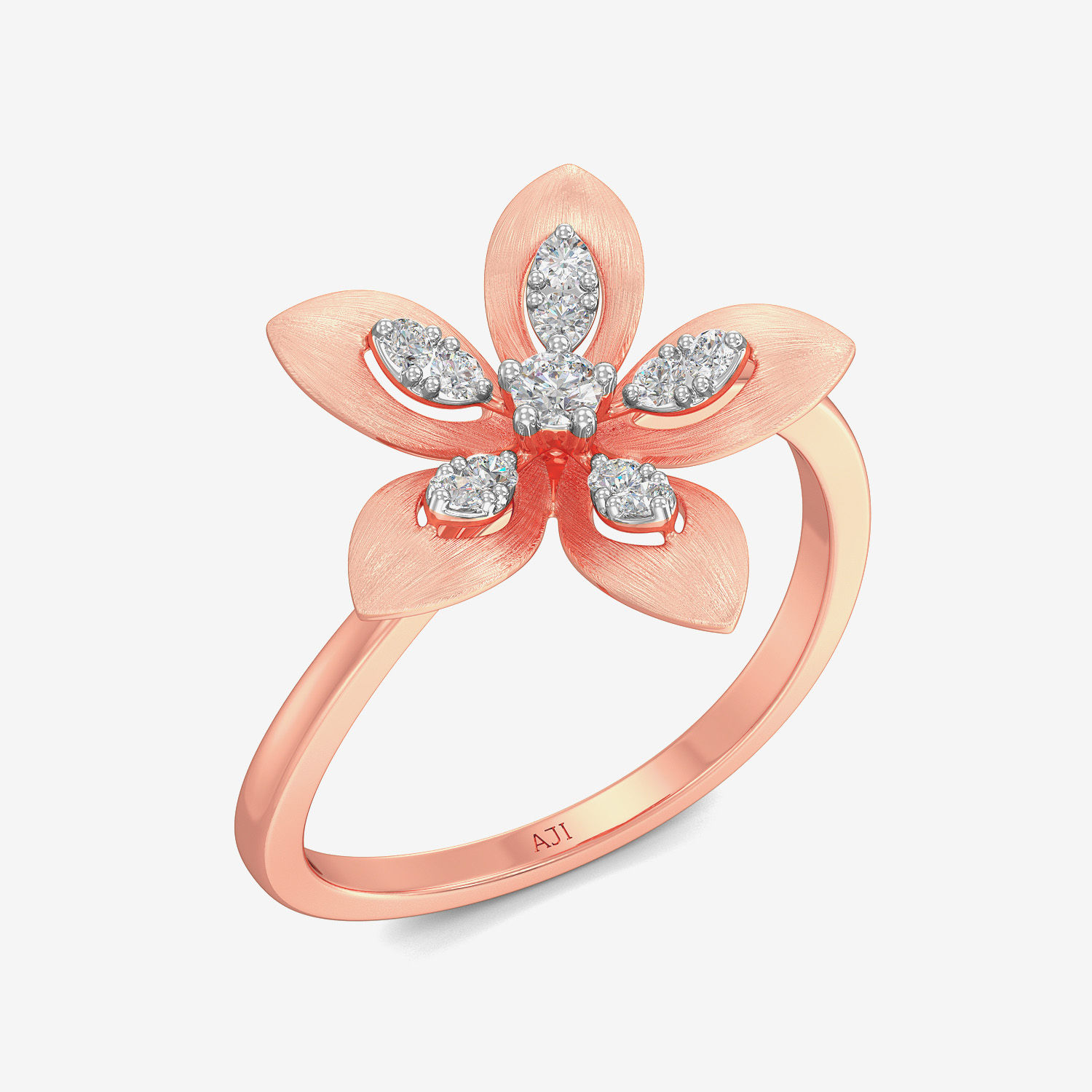 Sleek Designer Iris Diamond Ring