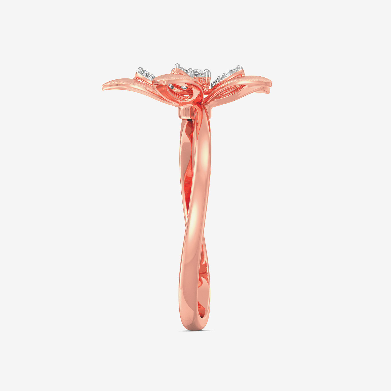 Sleek Designer Iris Diamond Ring image