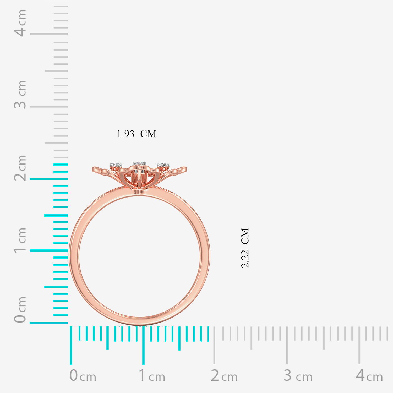Glam Cherry Floral Diamond Ring image