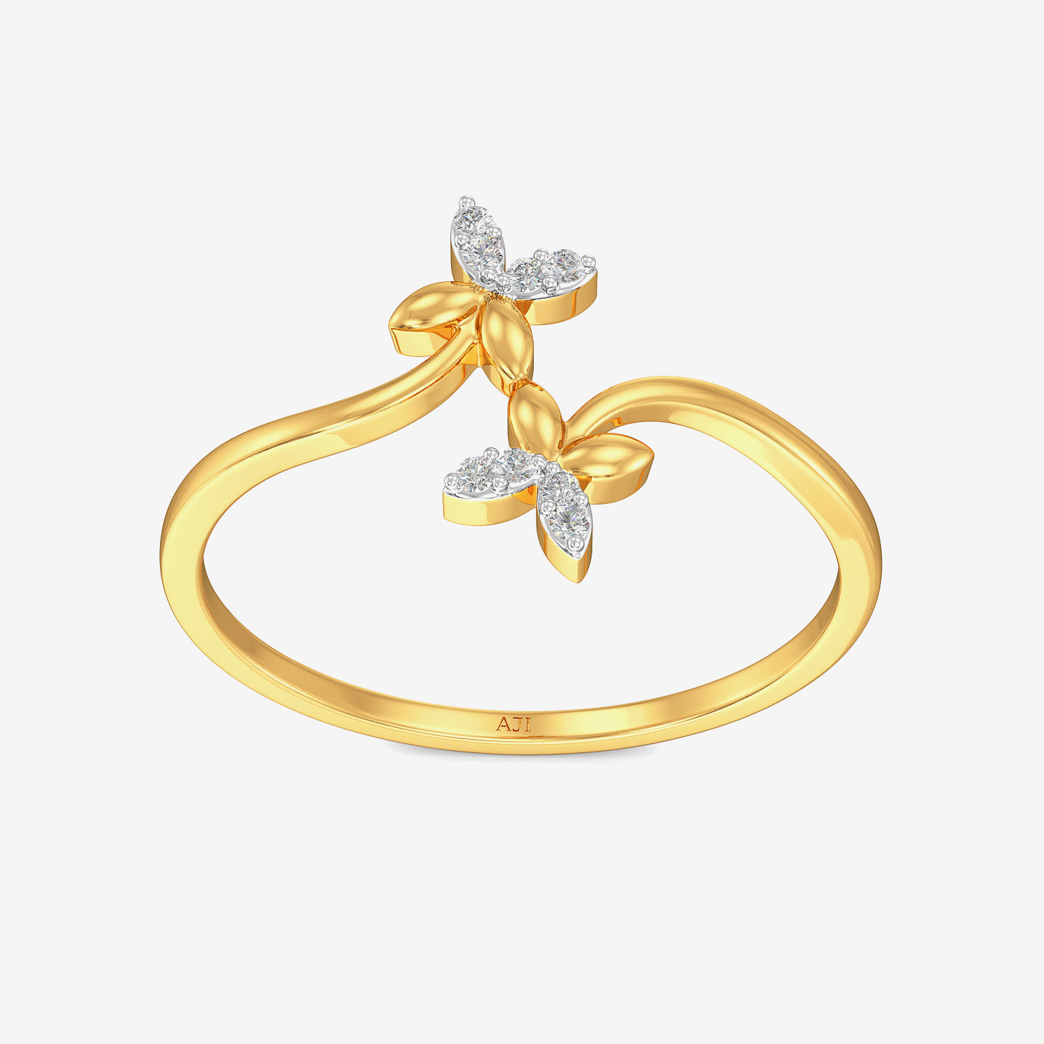 Duo Flower Glamorous Diamond Ring alternate view 2