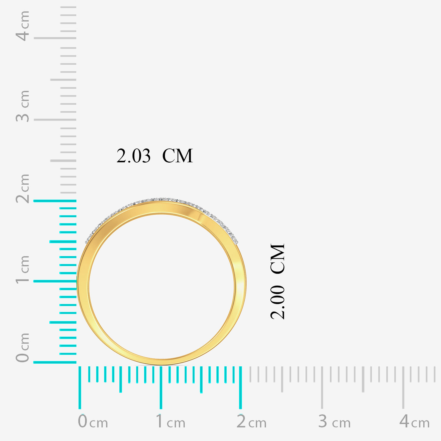 Funky Single Strip Diamond Ring image