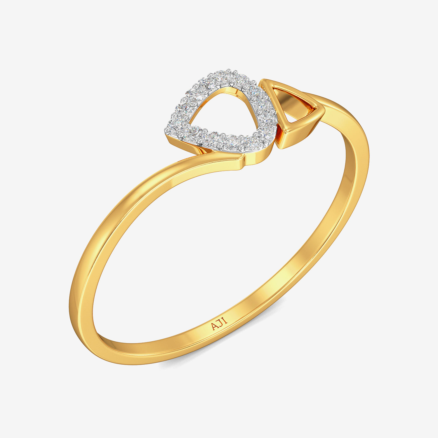 Trendy Triangle-shape Diamond Ring image