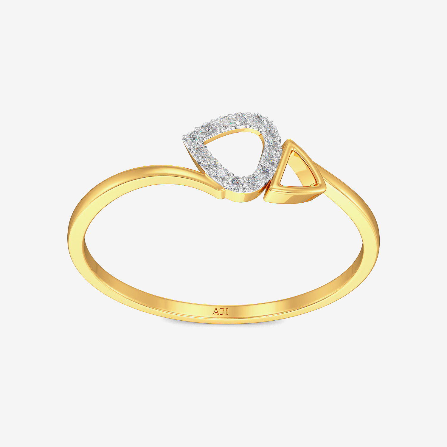 Trendy Triangle-shape Diamond Ring image