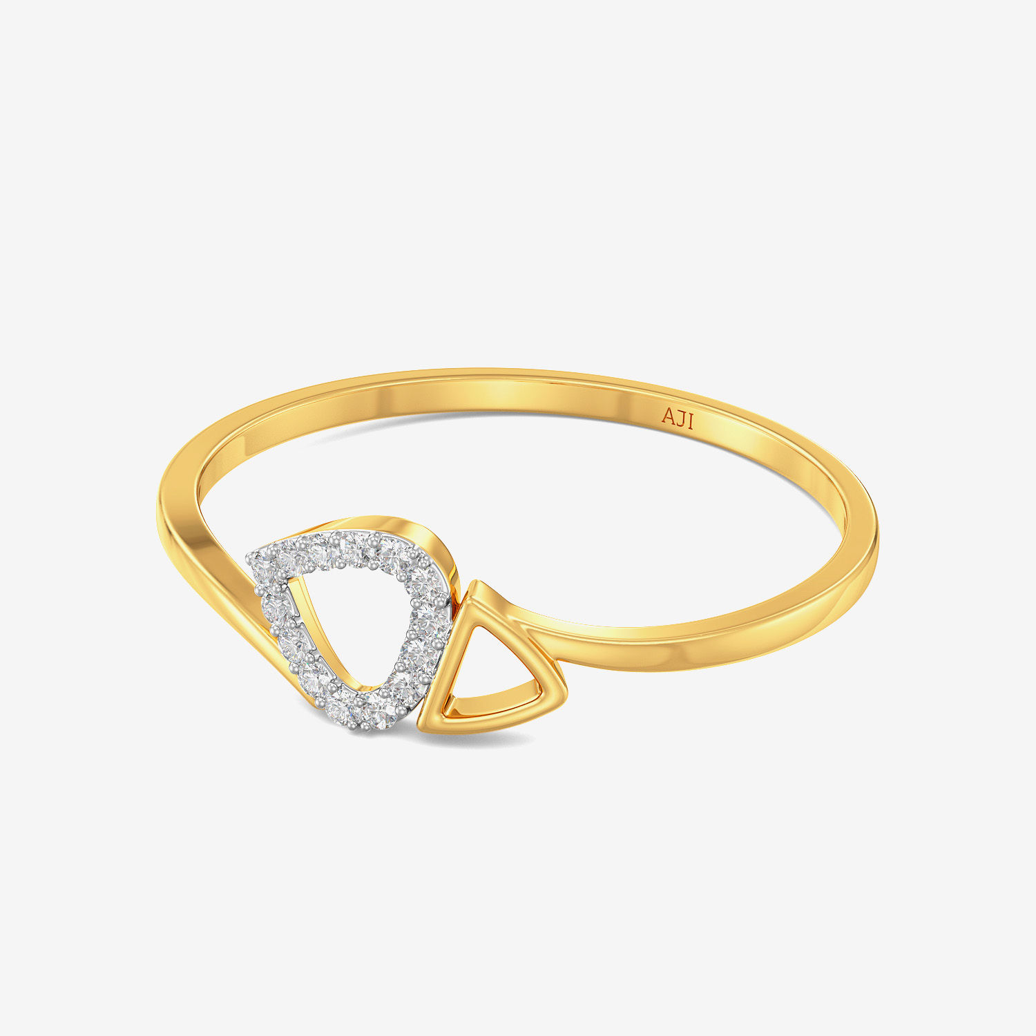 Trendy Triangle-shape Diamond Ring alternate view 3