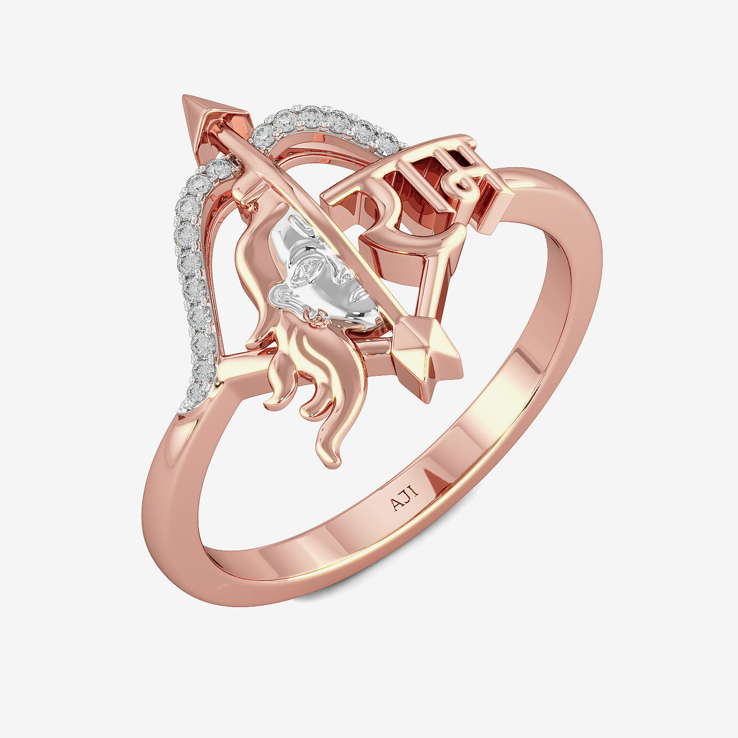 Exclusive Shree Ram Mens Diamond Ring