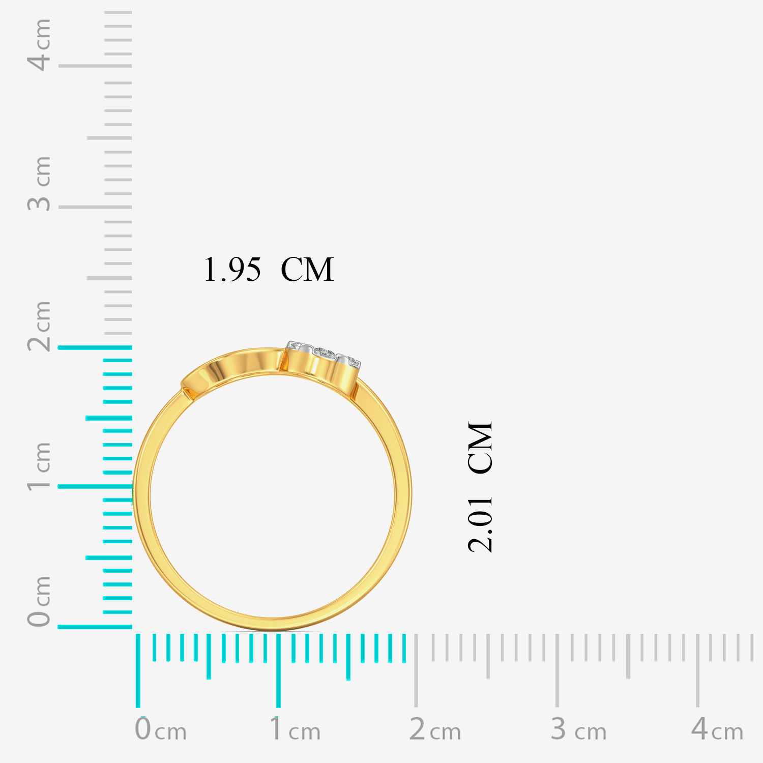 Curvy Round Radiant Diamond Ring image