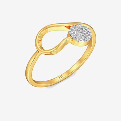 Curvy Round Radiant Diamond Ring image