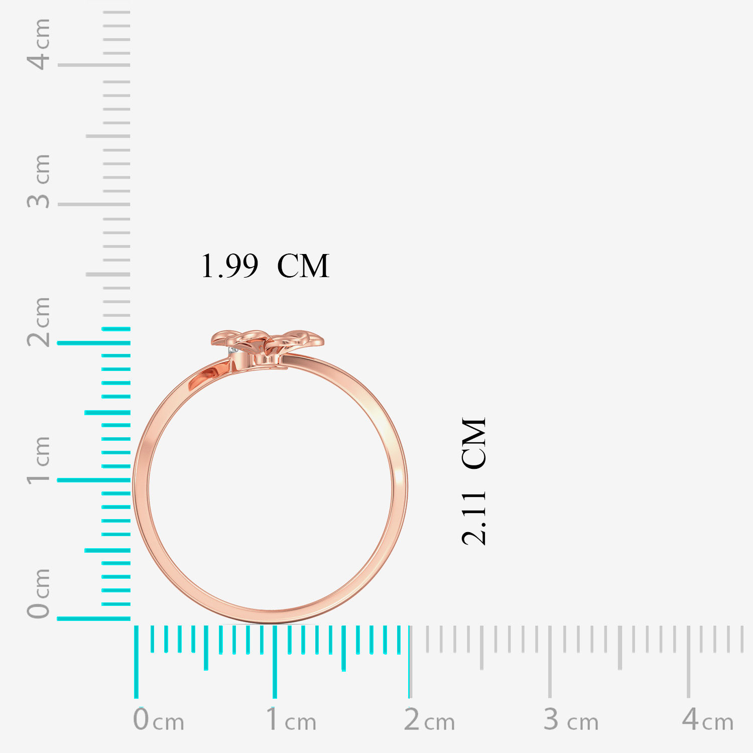 Flamboyant Flax Flower Diamond Ring image