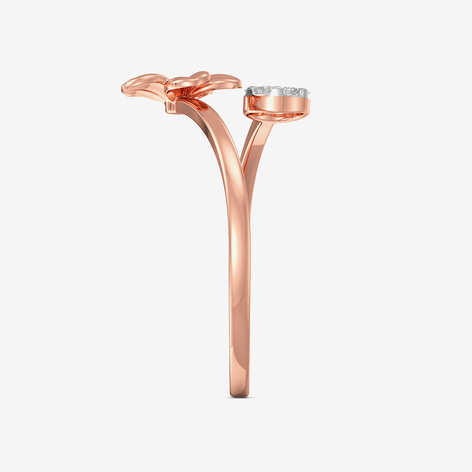 Flamboyant Flax Flower Diamond Ring image