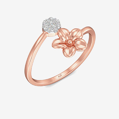 Flamboyant Flax Flower Diamond Ring image