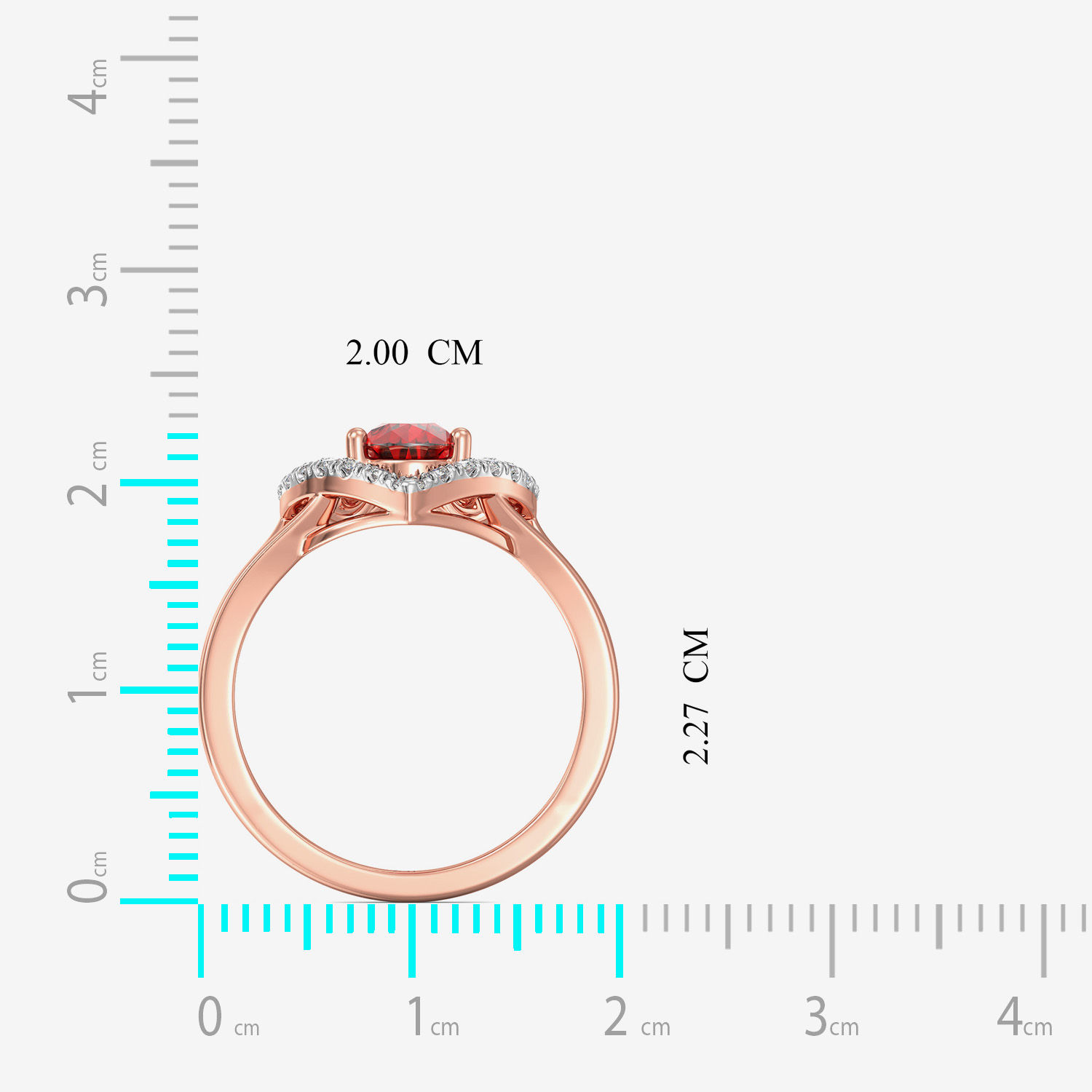 Flamy Pink Heart Diamond Ring alternate view 3